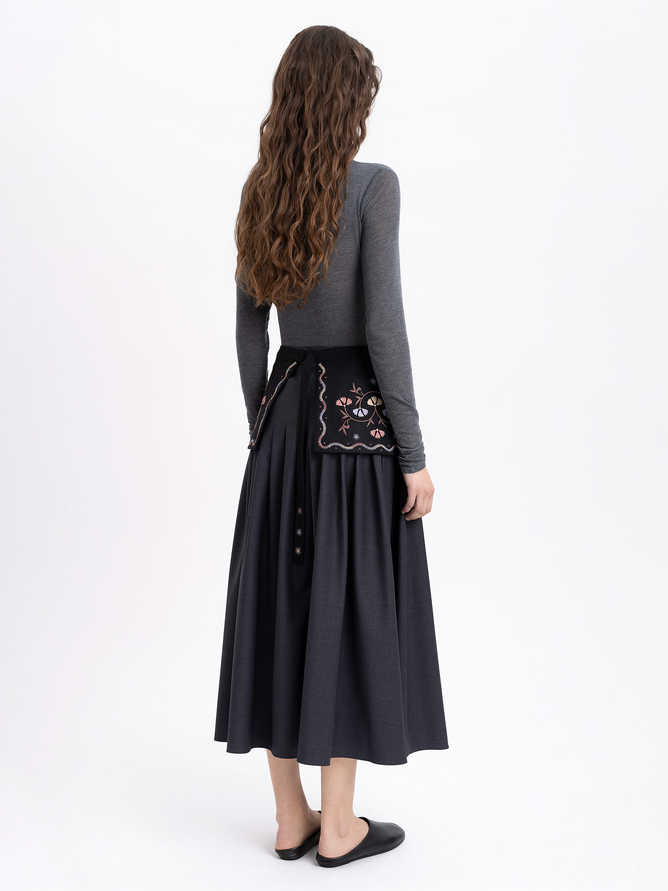 Black linen basque "Polyn" ціна