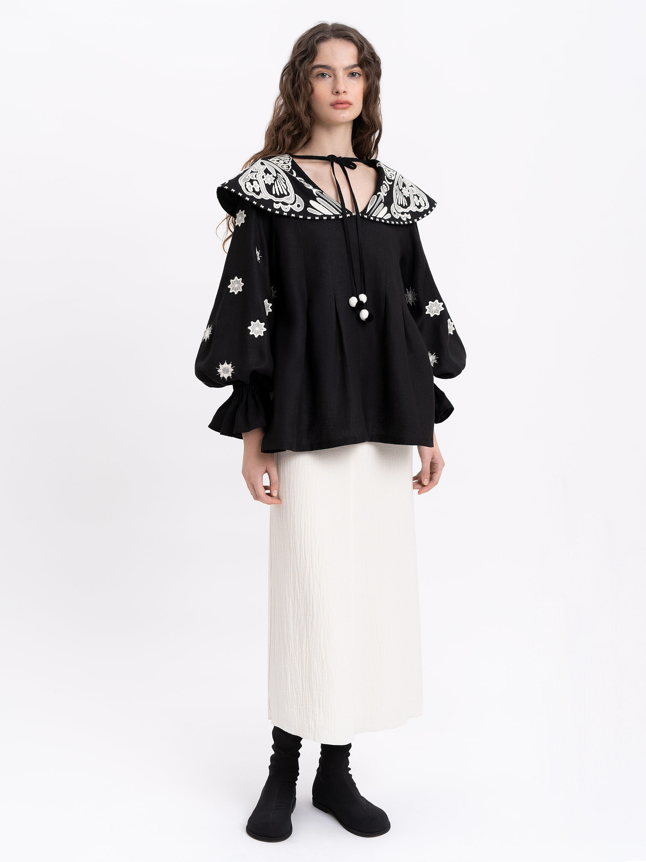 Black blouse "Lehit" cheap