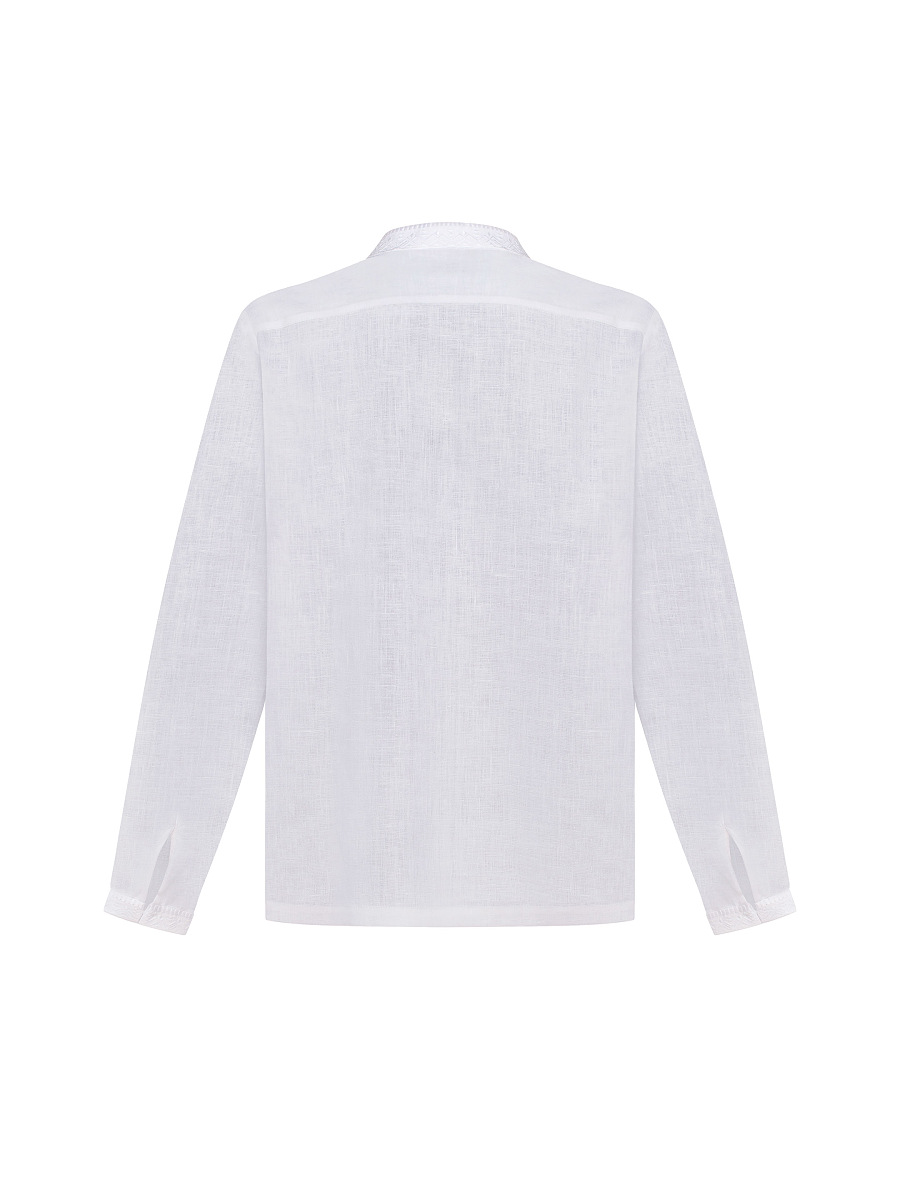 Men's shirt with white embroidery in tone "Khartiia" [0]