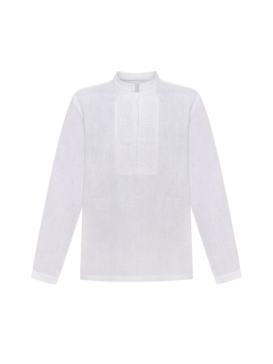Men's shirt with white embroidery in tone "Khartiia" [0]