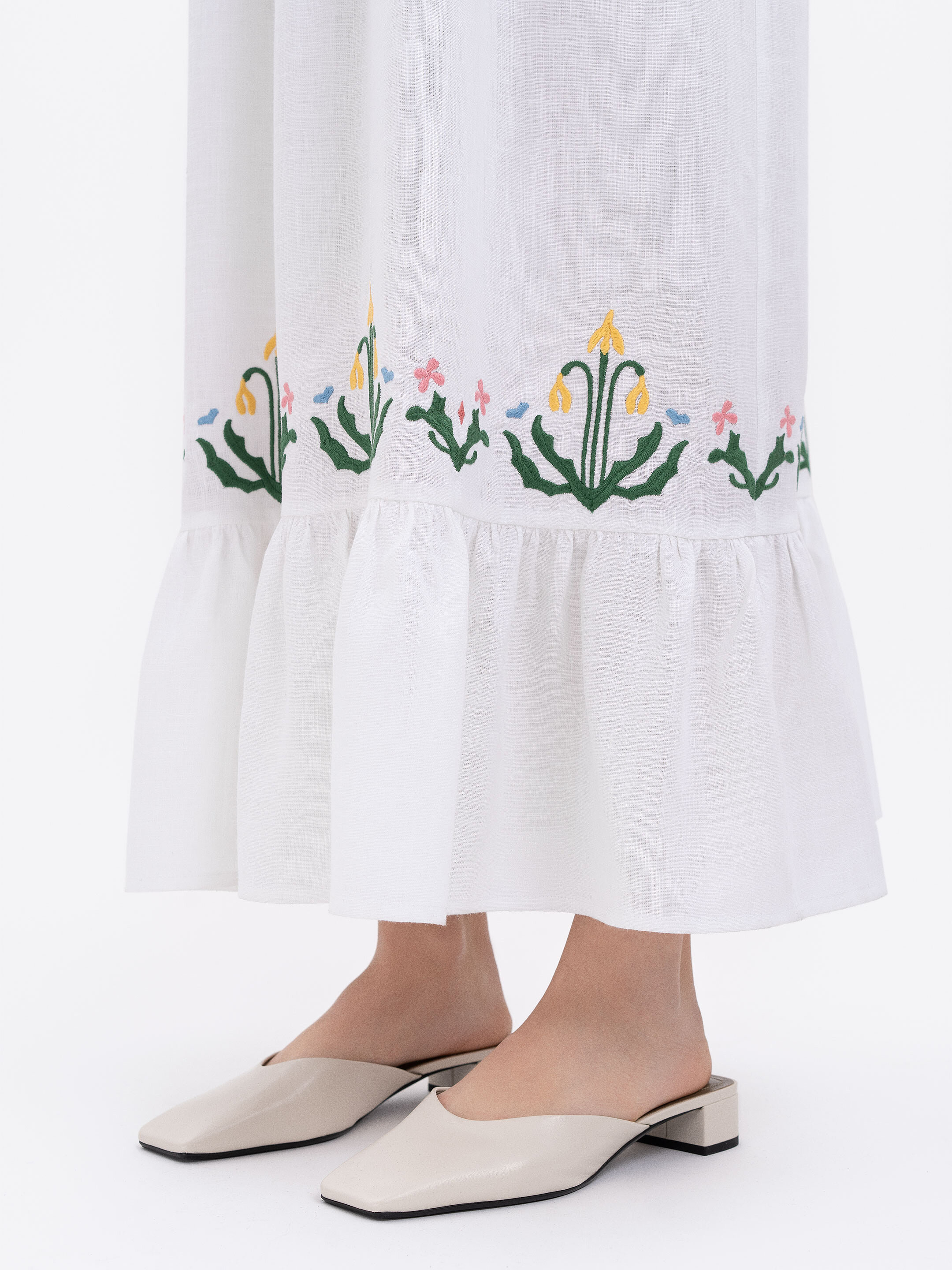Long white dress "Lastivka" ціна