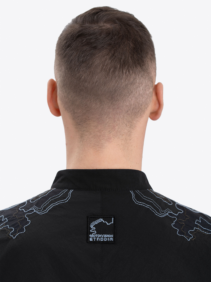 Men's black shirt with embroidery ETND-RD-DARK-MALE [0]