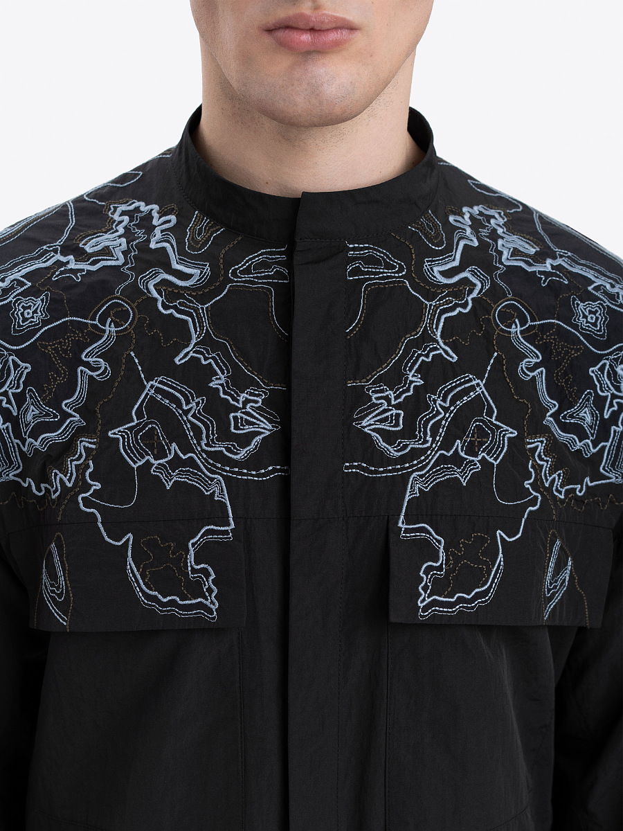 Men's black shirt with embroidery ETND-RD-DARK-MALE [0]
