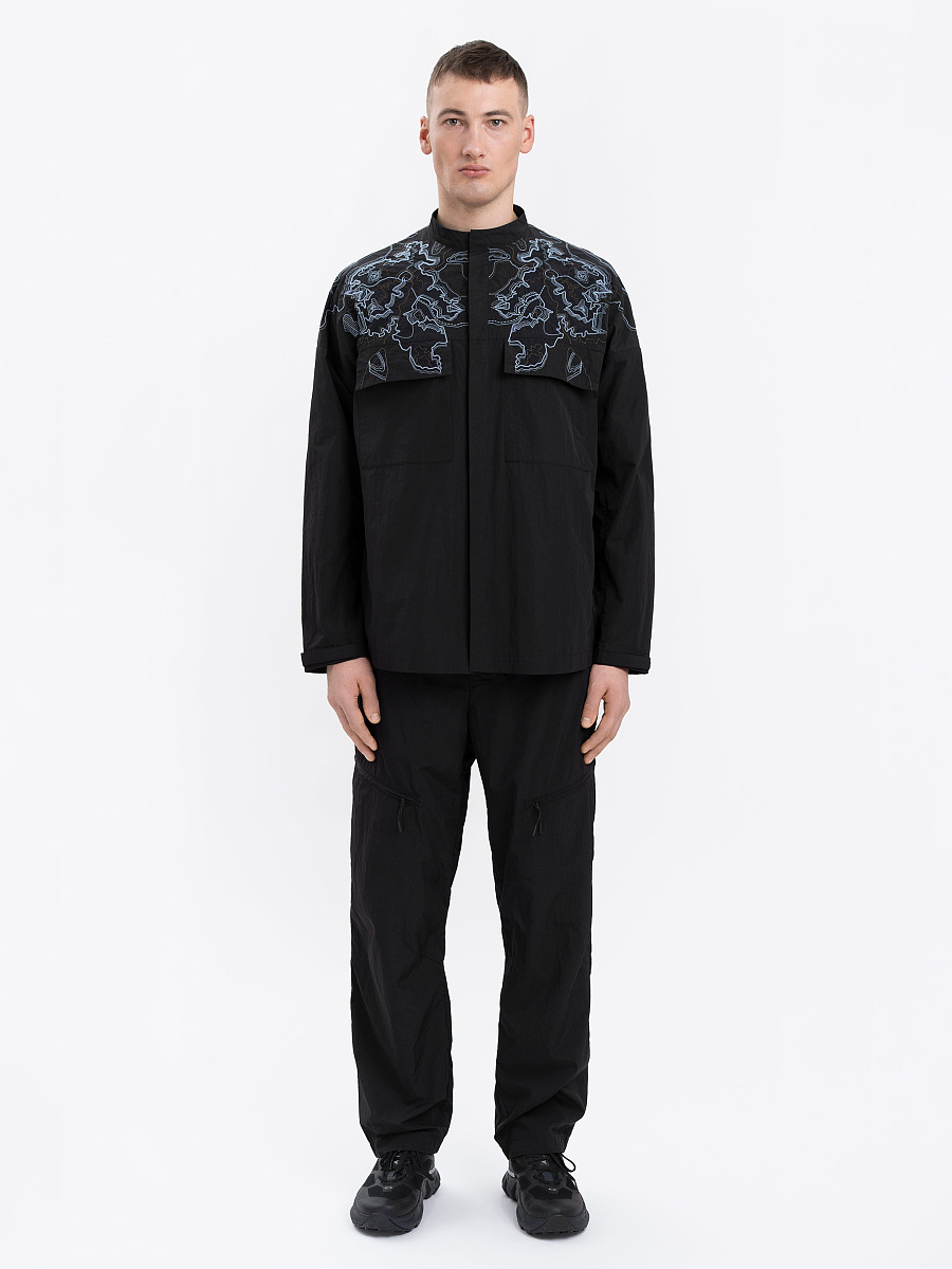 Men's black shirt with embroidery ETND-RD-DARK-MALE [0]