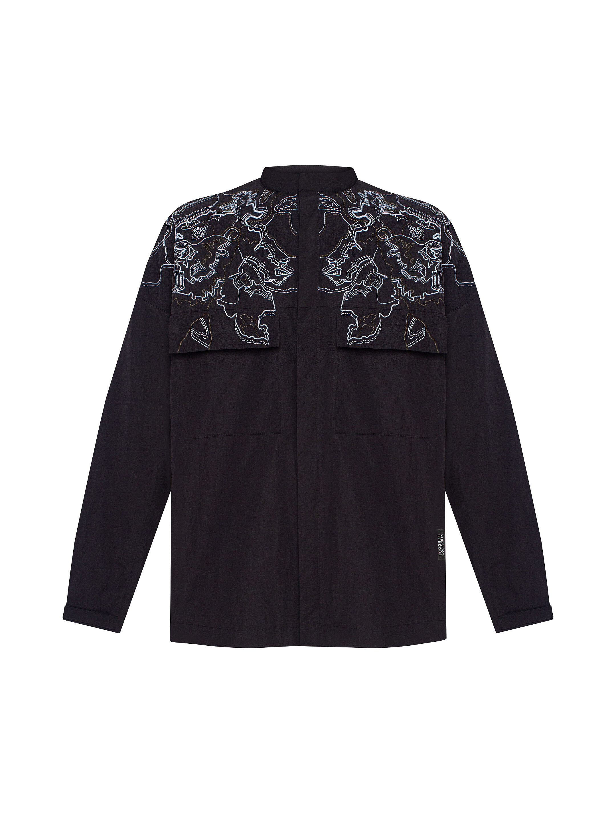 Men's black shirt with embroidery ETND-RD-DARK-MALE choose