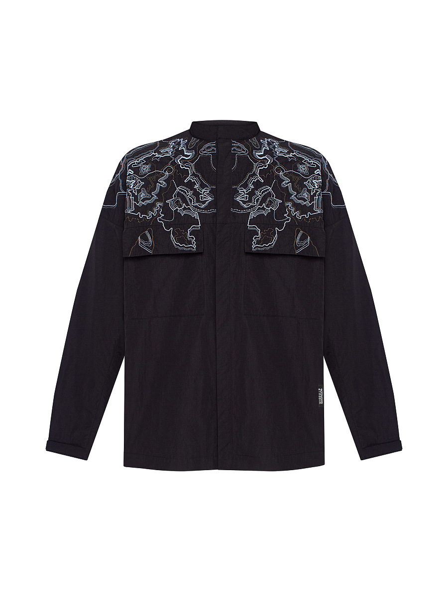 Men's black shirt with embroidery ETND-RD-DARK-MALE [0]