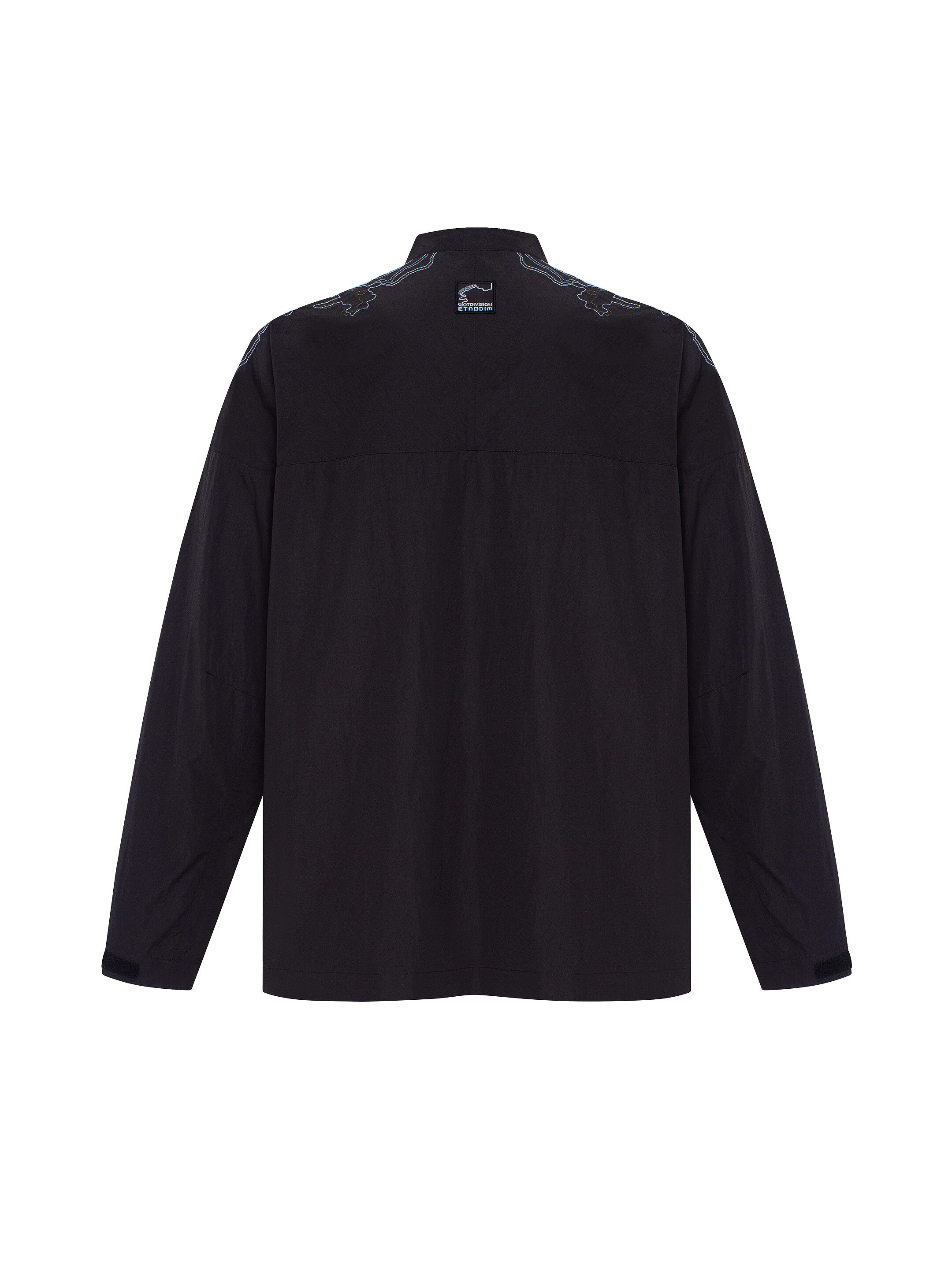Men's black shirt with embroidery ETND-RD-DARK-MALE fitting