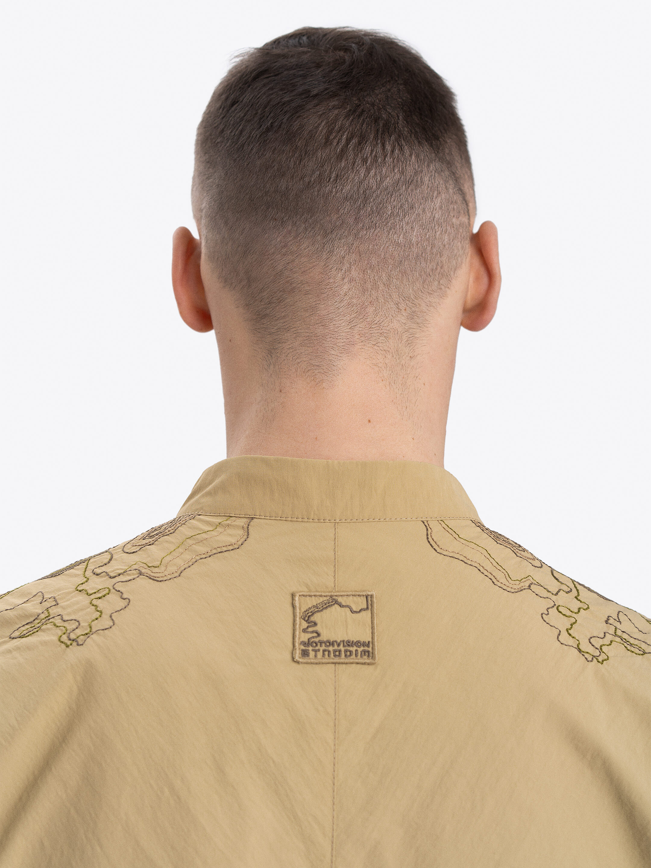 Men's sand shirt with embroidery ETND-RD-SAND-MALE photo