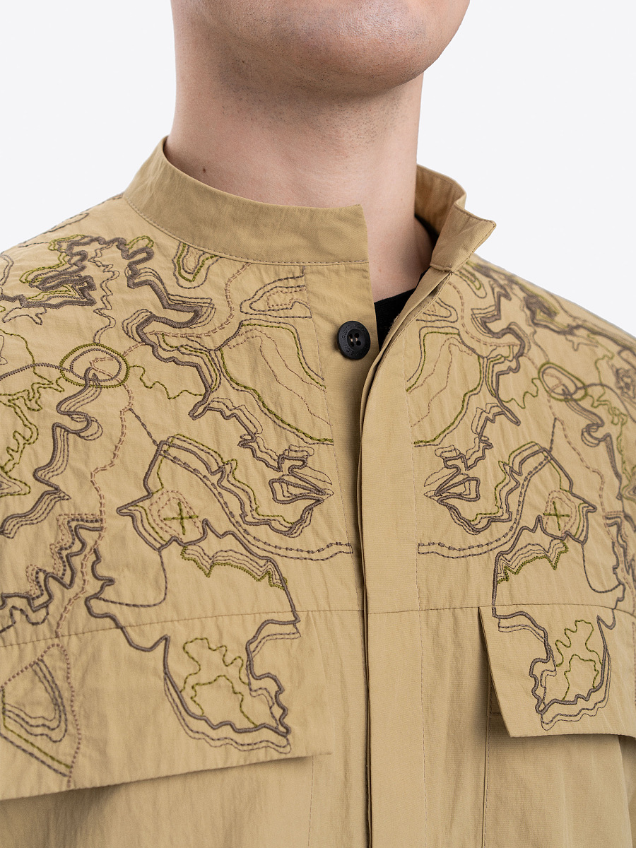 Men's sand shirt with embroidery ETND-RD-SAND-MALE [0]