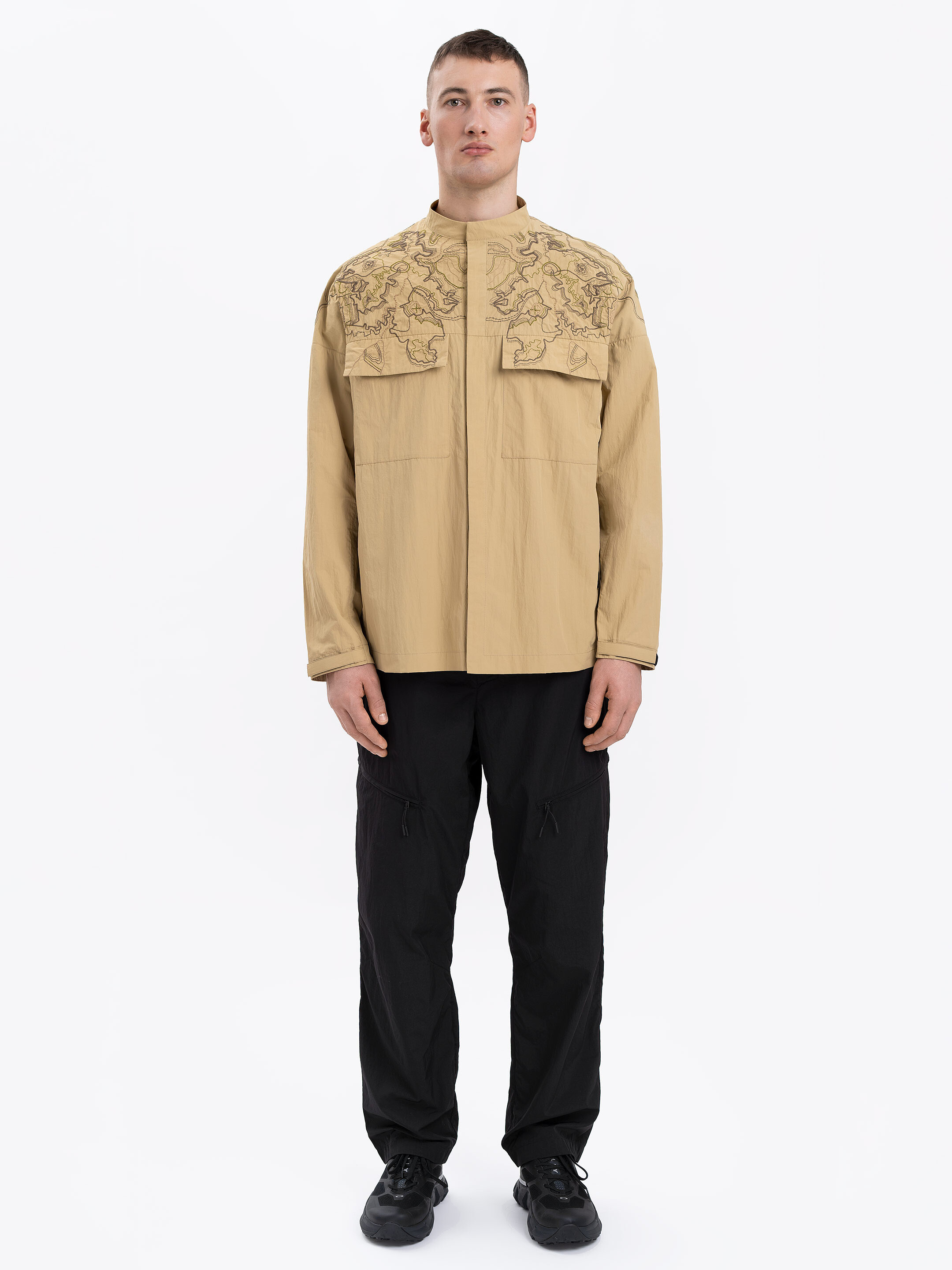 Men's sand shirt with embroidery ETND-RD-SAND-MALE in Ukraine