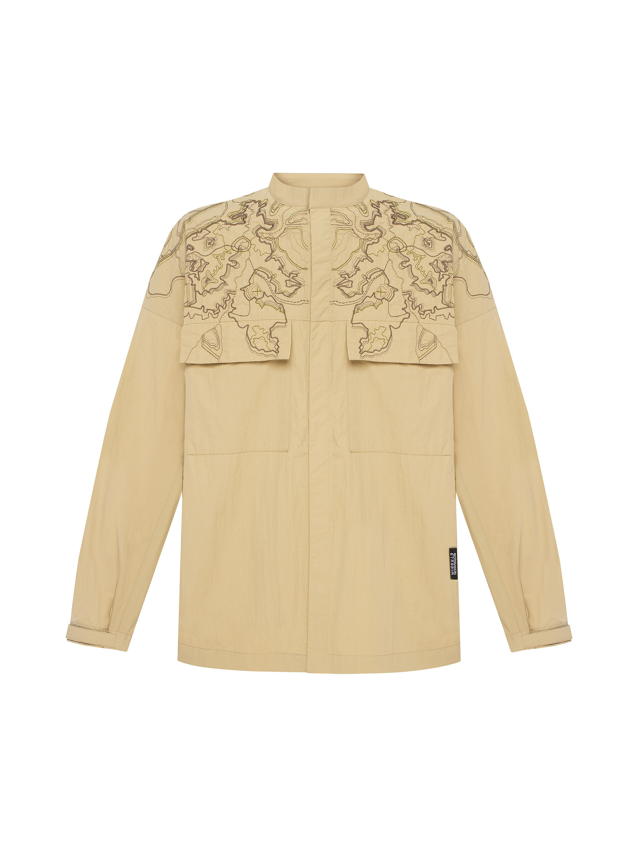 Men's sand shirt with embroidery ETND-RD-SAND-MALE fitting