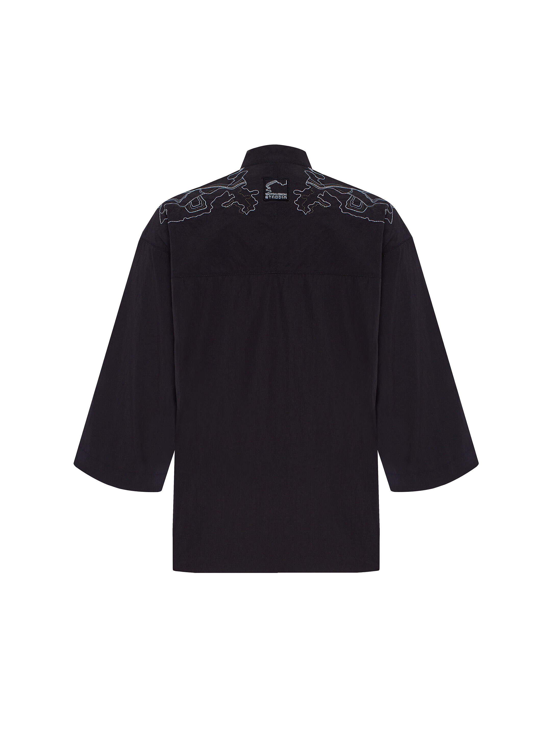 Women's black shirt with embroidery ETND-RD-DARK-FEMALE fitting