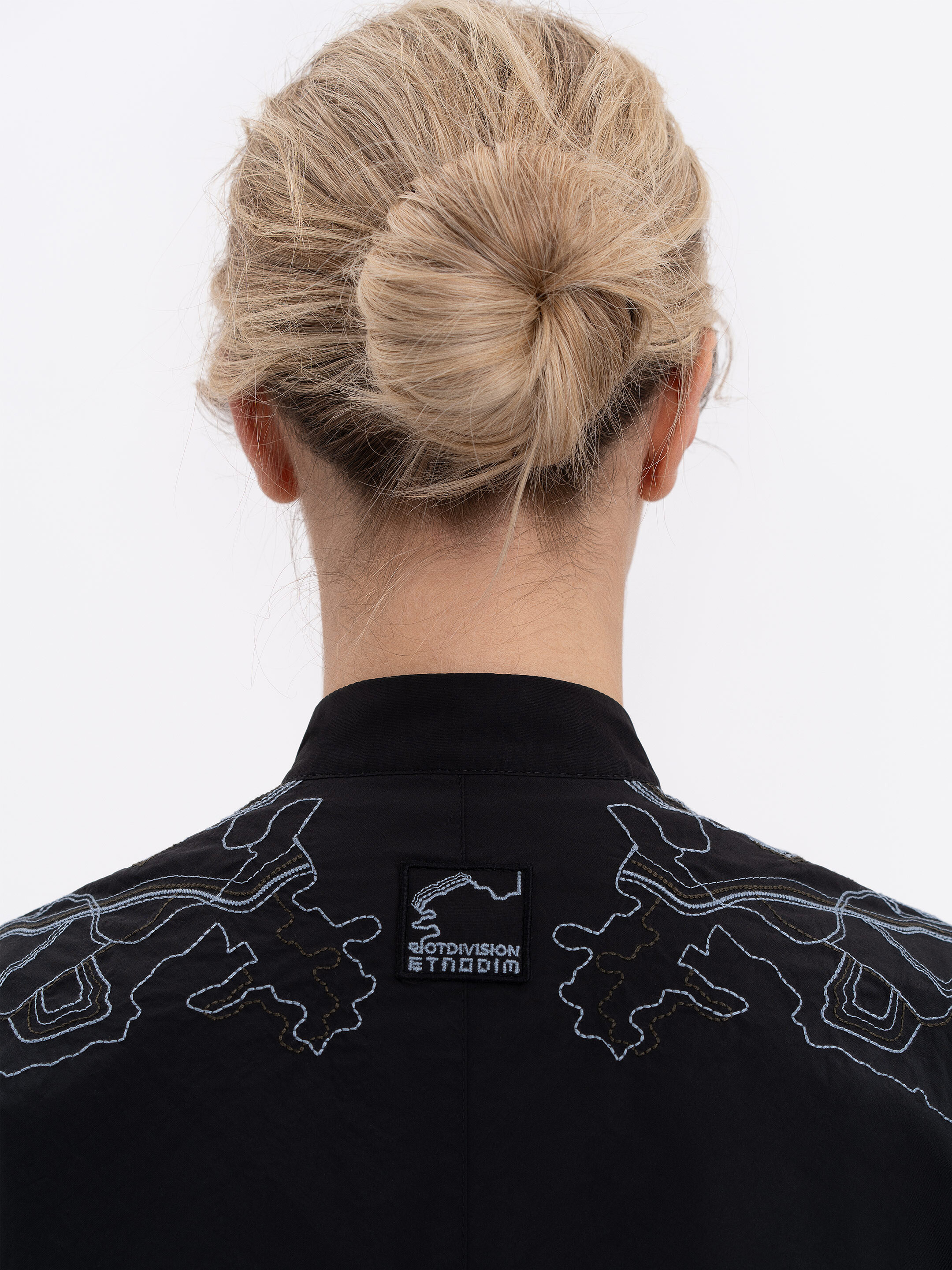 Women's black shirt with embroidery ETND-RD-DARK-FEMALE in Ukraine