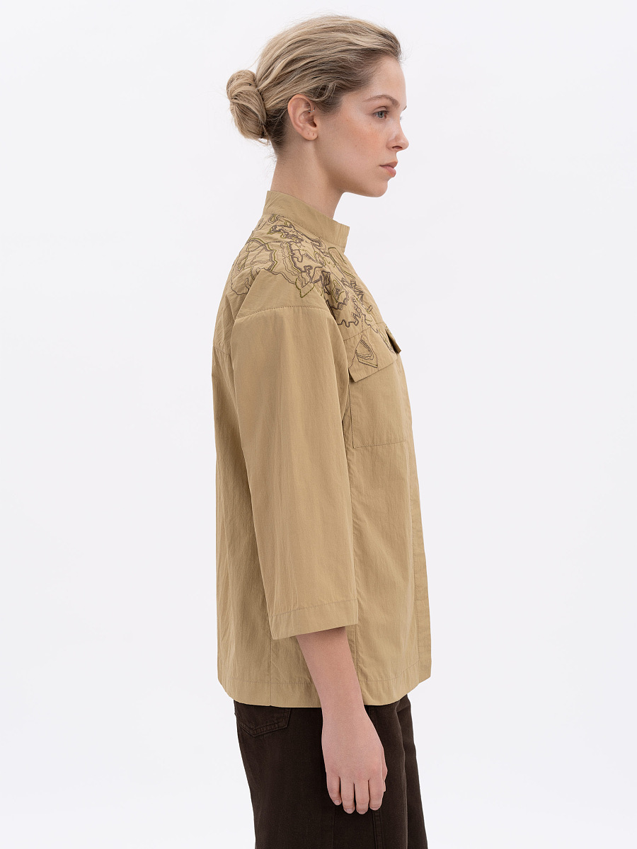 Women's sand shirt with embroidery ETND-RD-SAND-FEMALE [0]