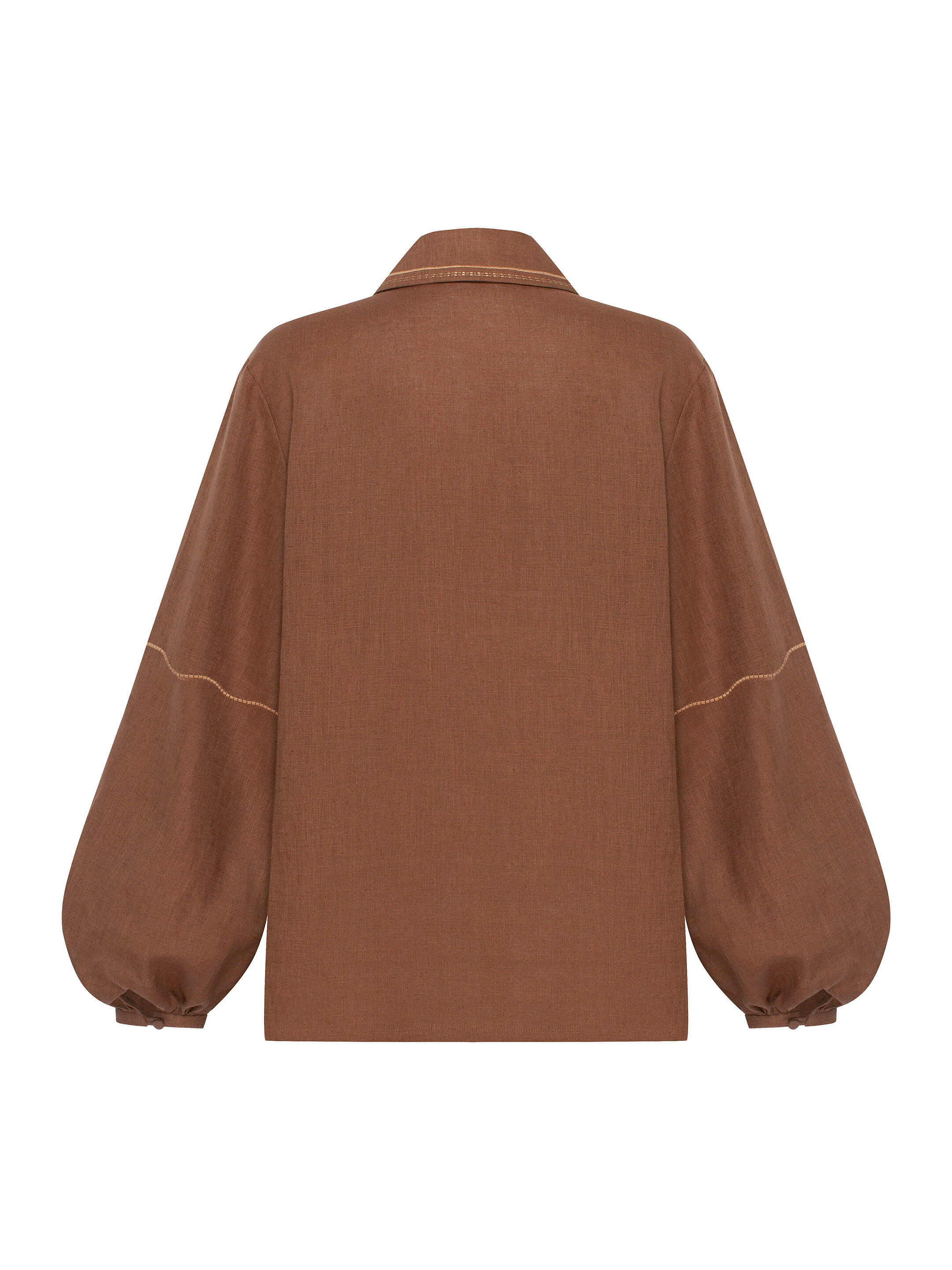 Brown shirt with matching embroidery "Polysk" buy