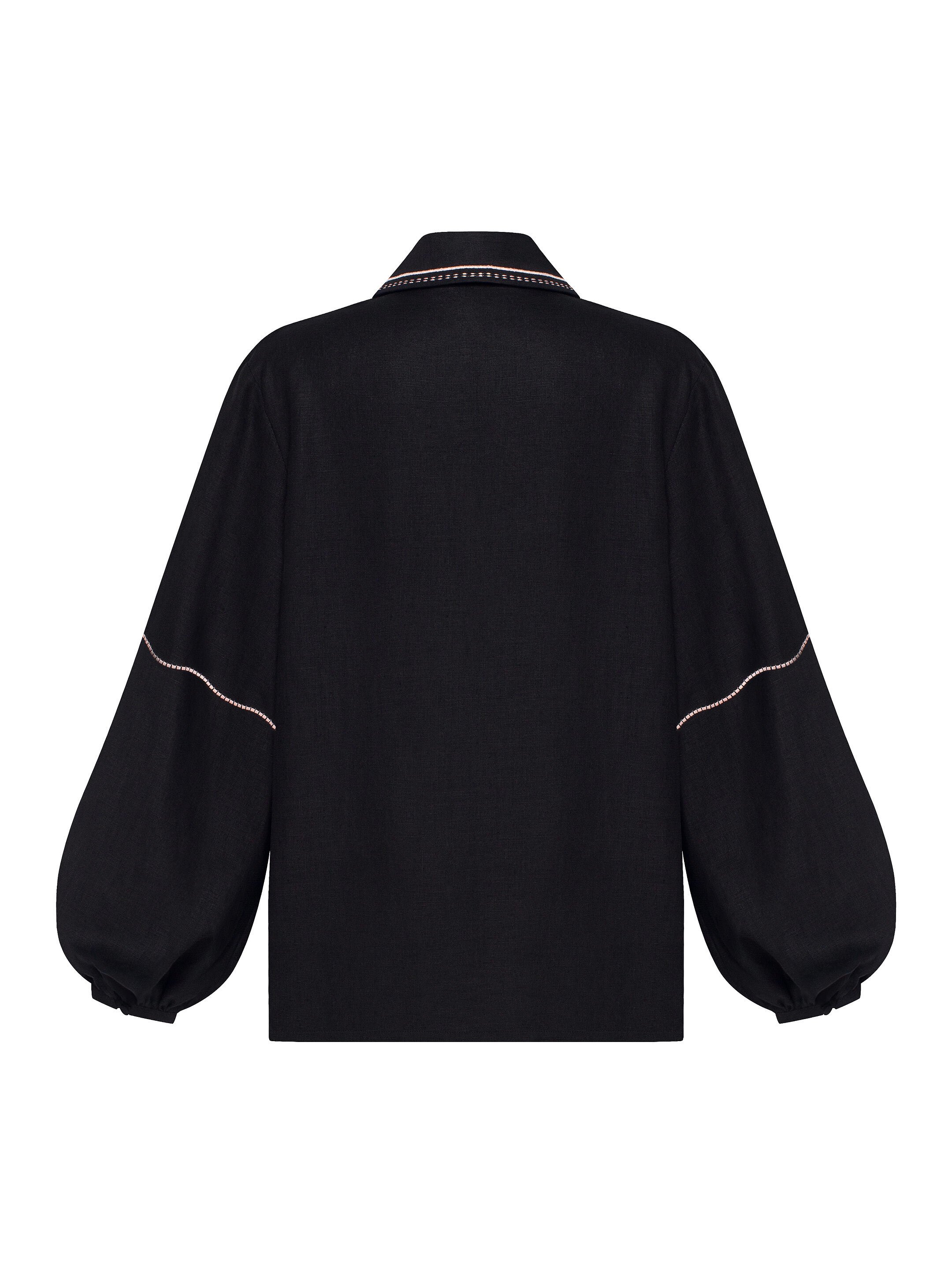 Black shirt with colorful embroidery "Polysk" sizes