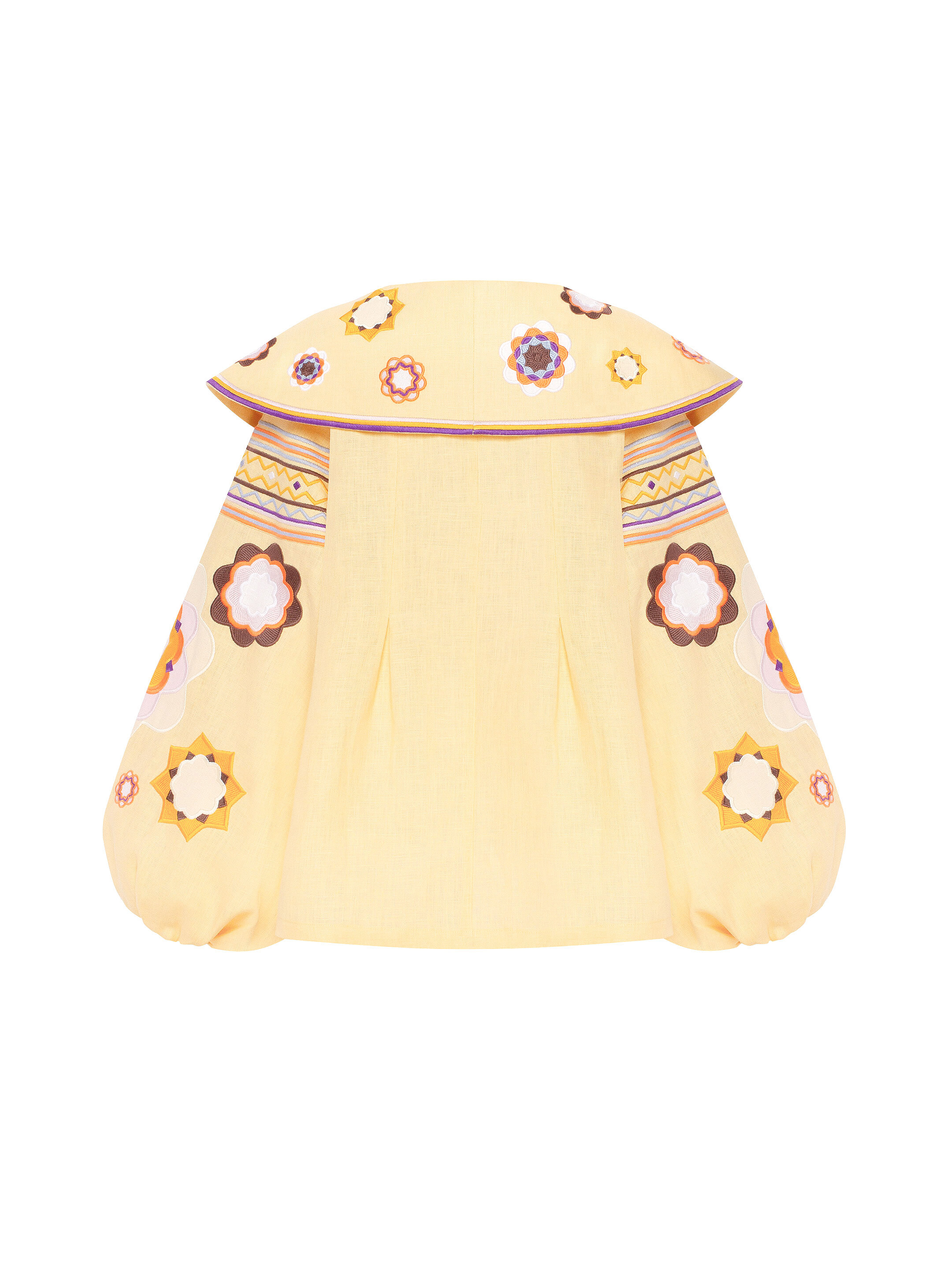 Linen embroidered shirt with botanical motif  “Lypa” sizes