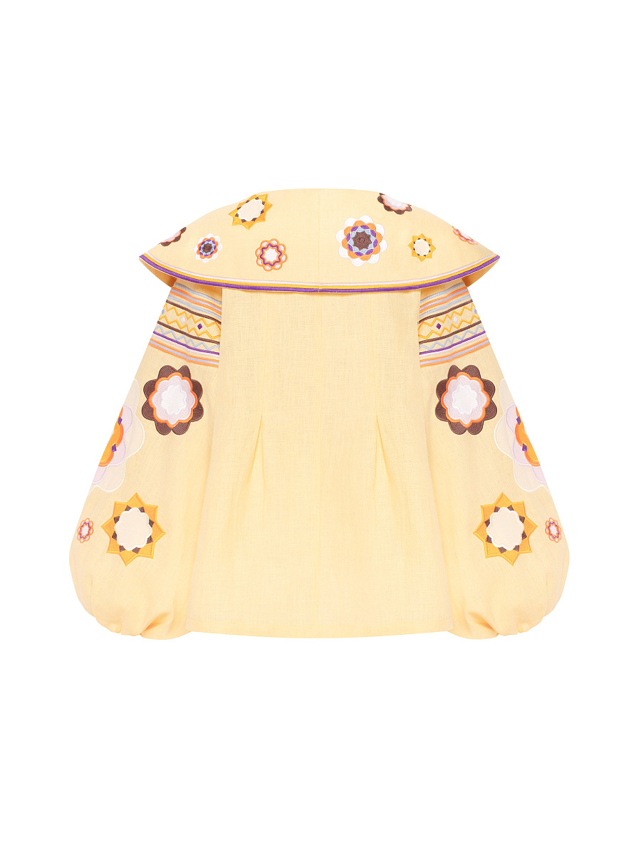 Linen embroidered shirt with botanical motif  “Lypa” [0]