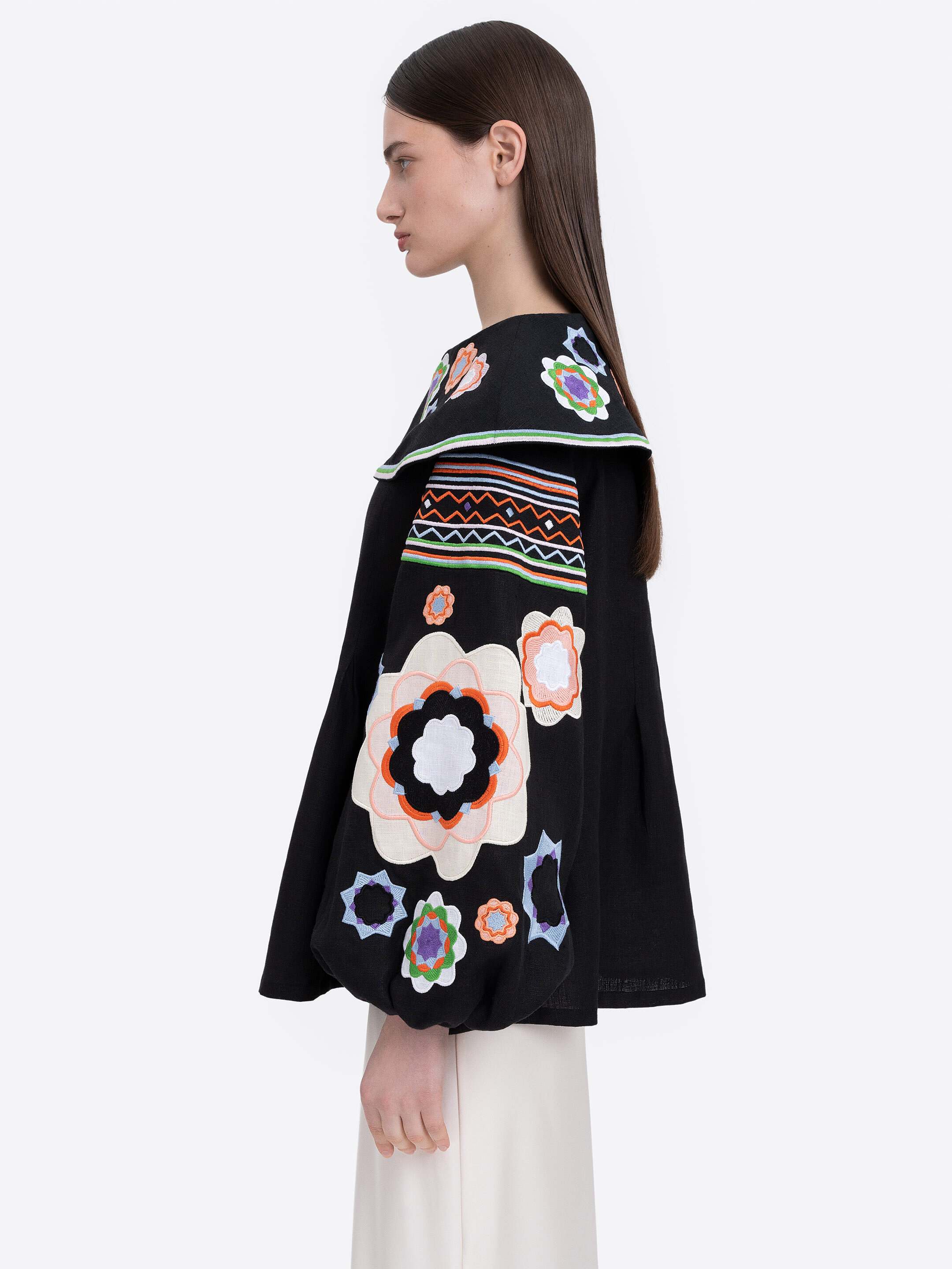 Embroidered Shirt "Black Kvitka" cheap