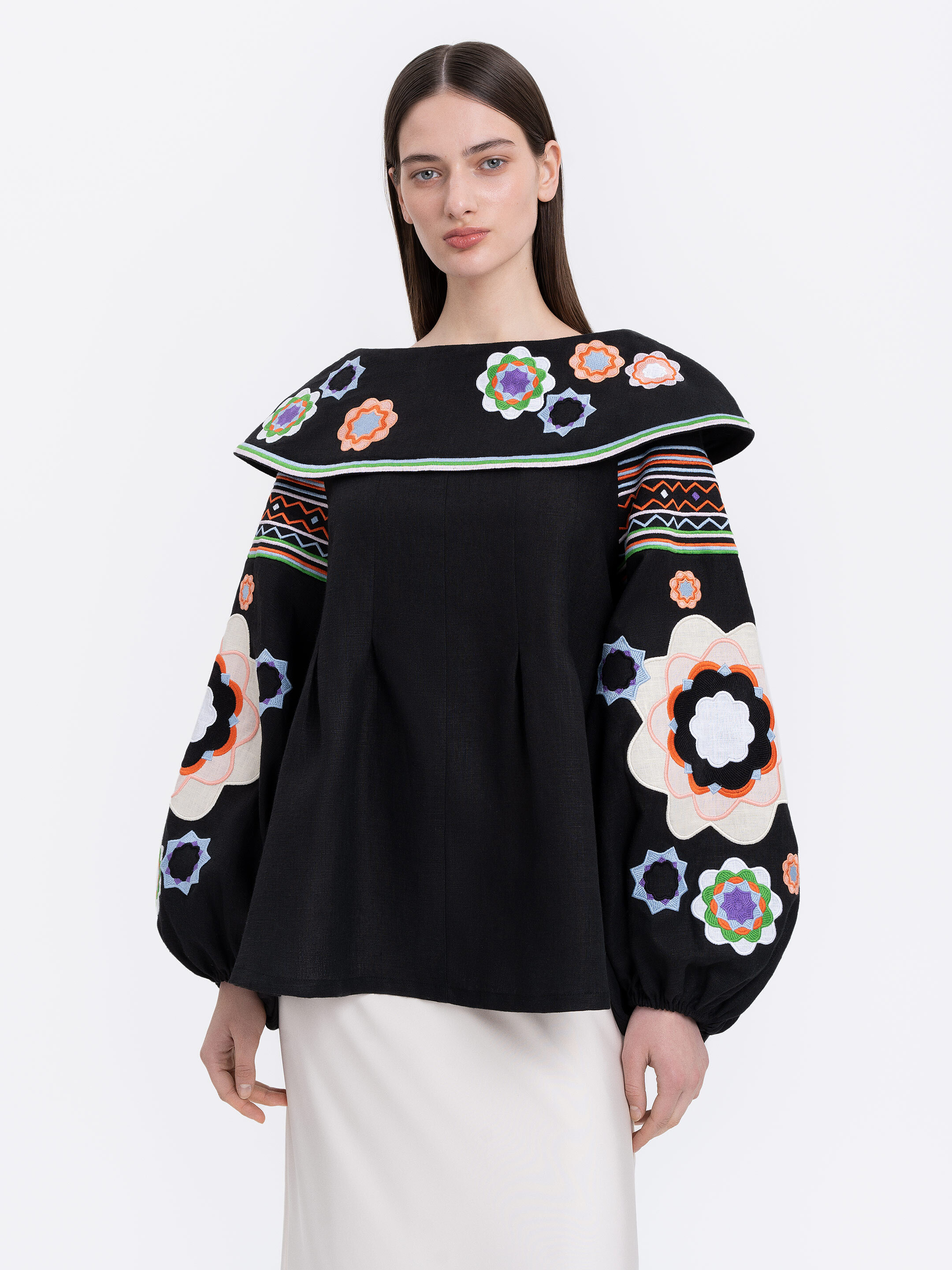 Embroidered Shirt "Black Kvitka" Buy