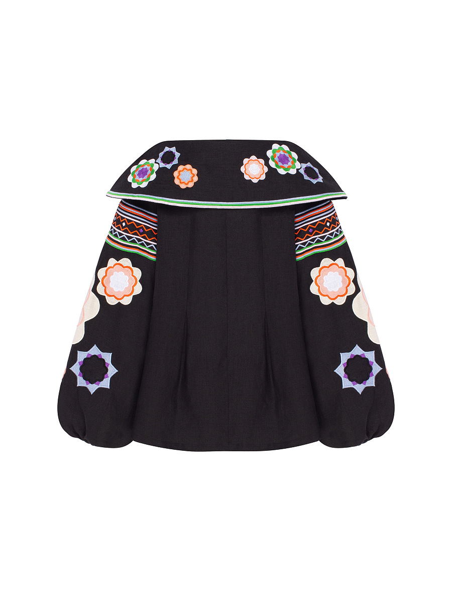 Black embroidered shirt  “Black Flower” [0]