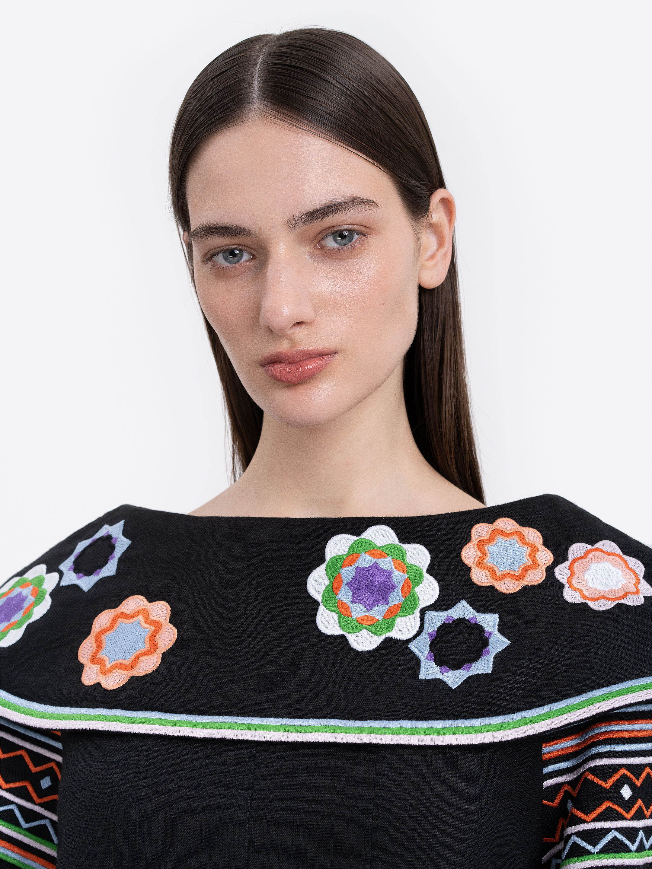 Embroidered Shirt "Black Kvitka" ціна