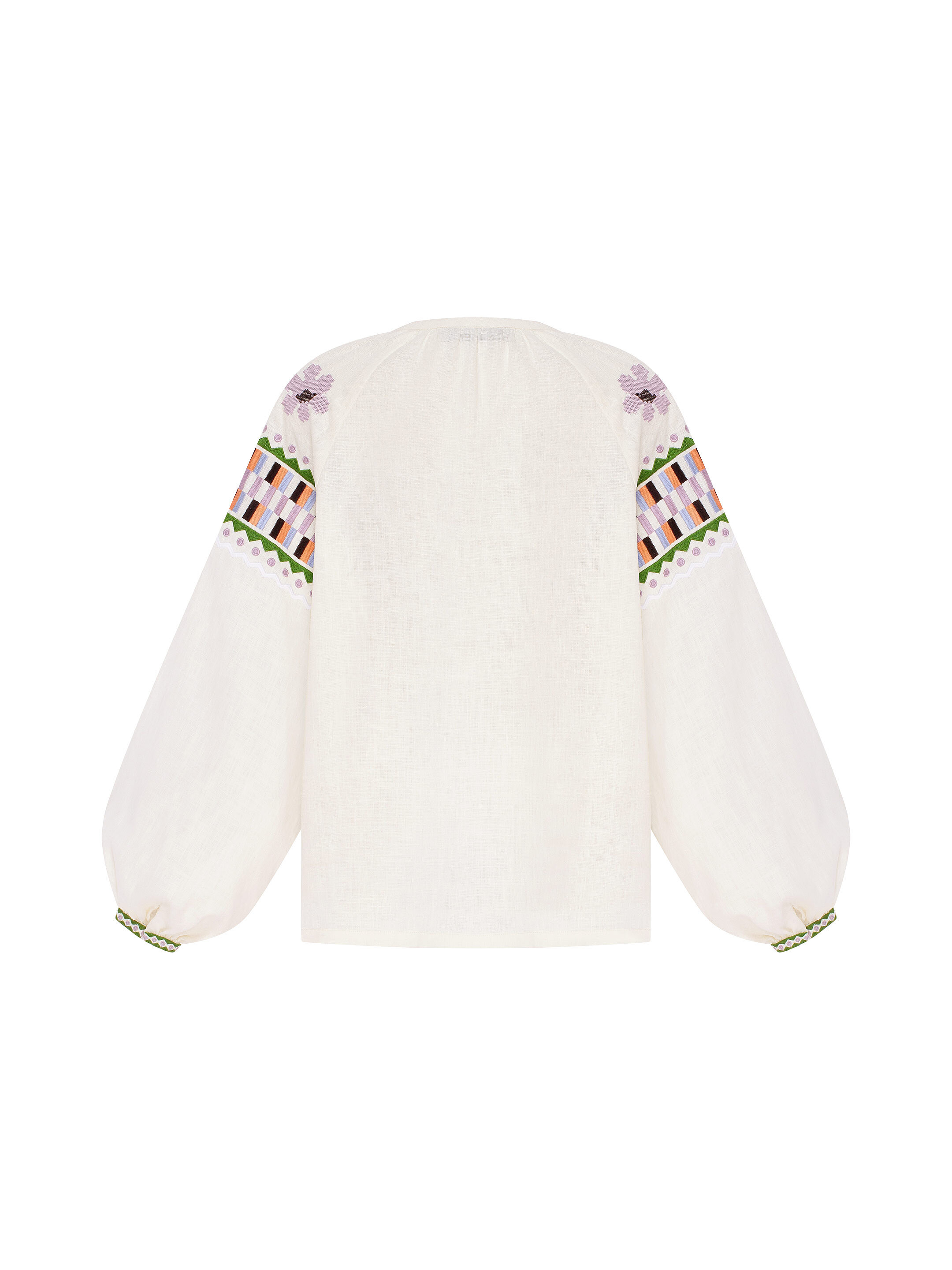 Milk‑coloured embroidered shirt  “Oda” with delivery