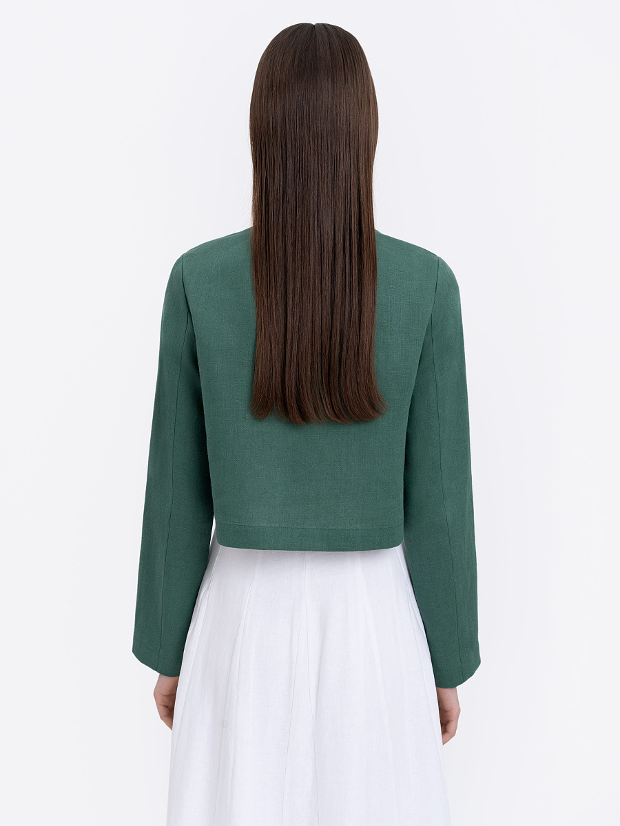 Linen embroidered jacket with ties  “Lakitka” [0]