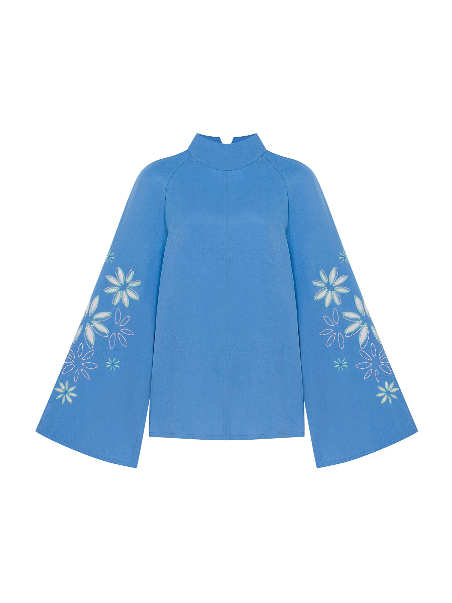 Blue‑coloured lightweight shirt  “Cornflower” [0]