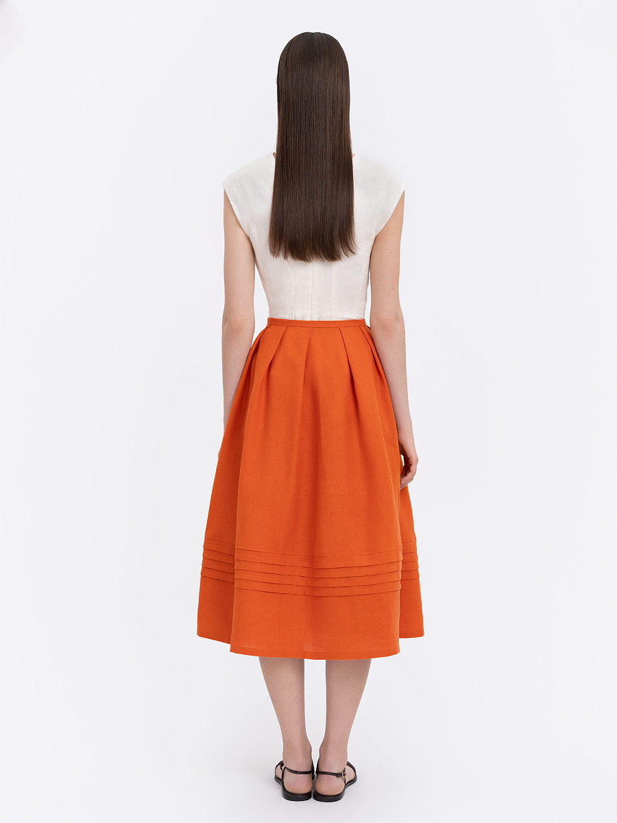 Linen embroidered skirt  “Burshtyn” [0]