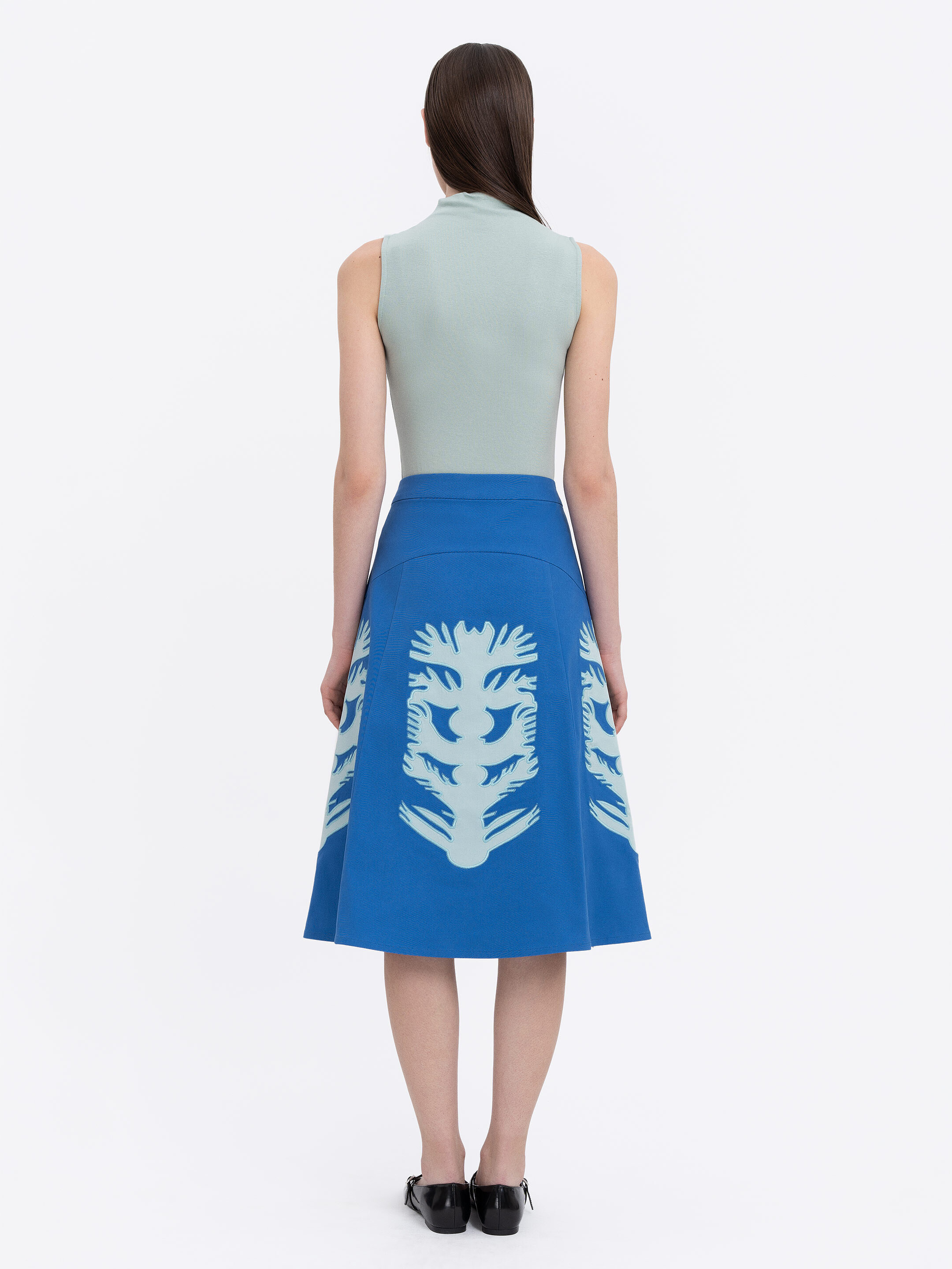 Embroidered blue skirt  “Lazuryt” ціна