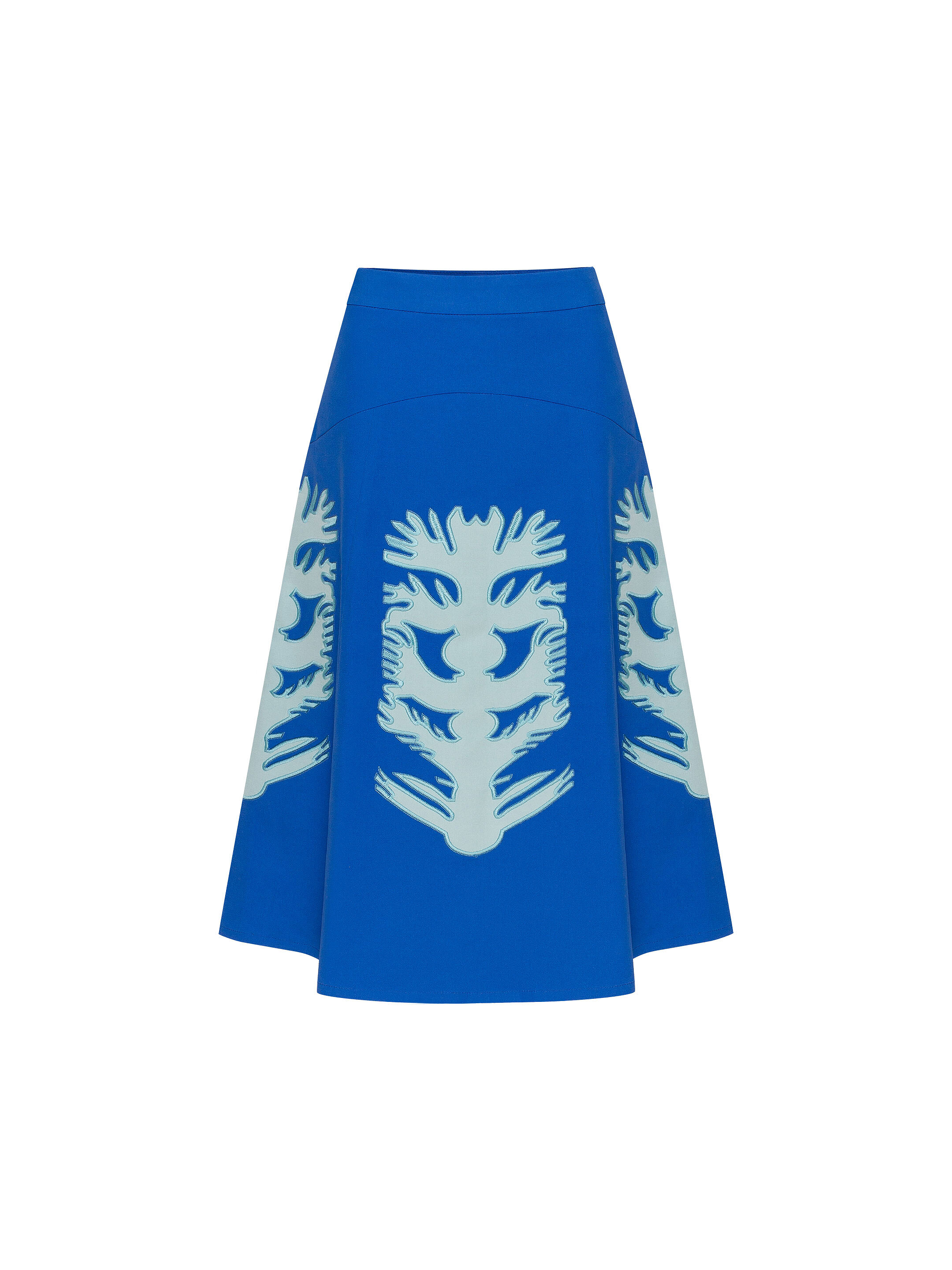 Embroidered blue skirt  “Lazuryt” choose