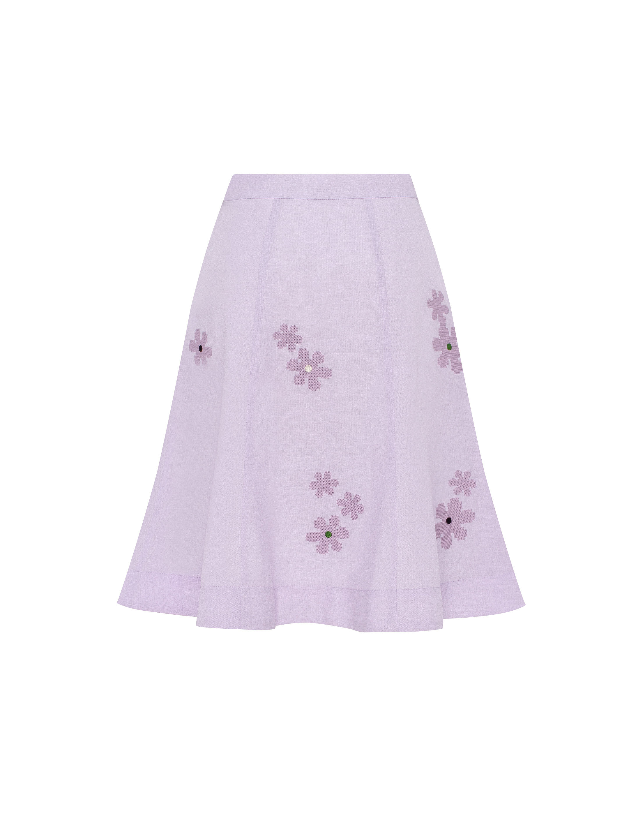 Lilac‑coloured embroidered skirt  “Oda” ціна
