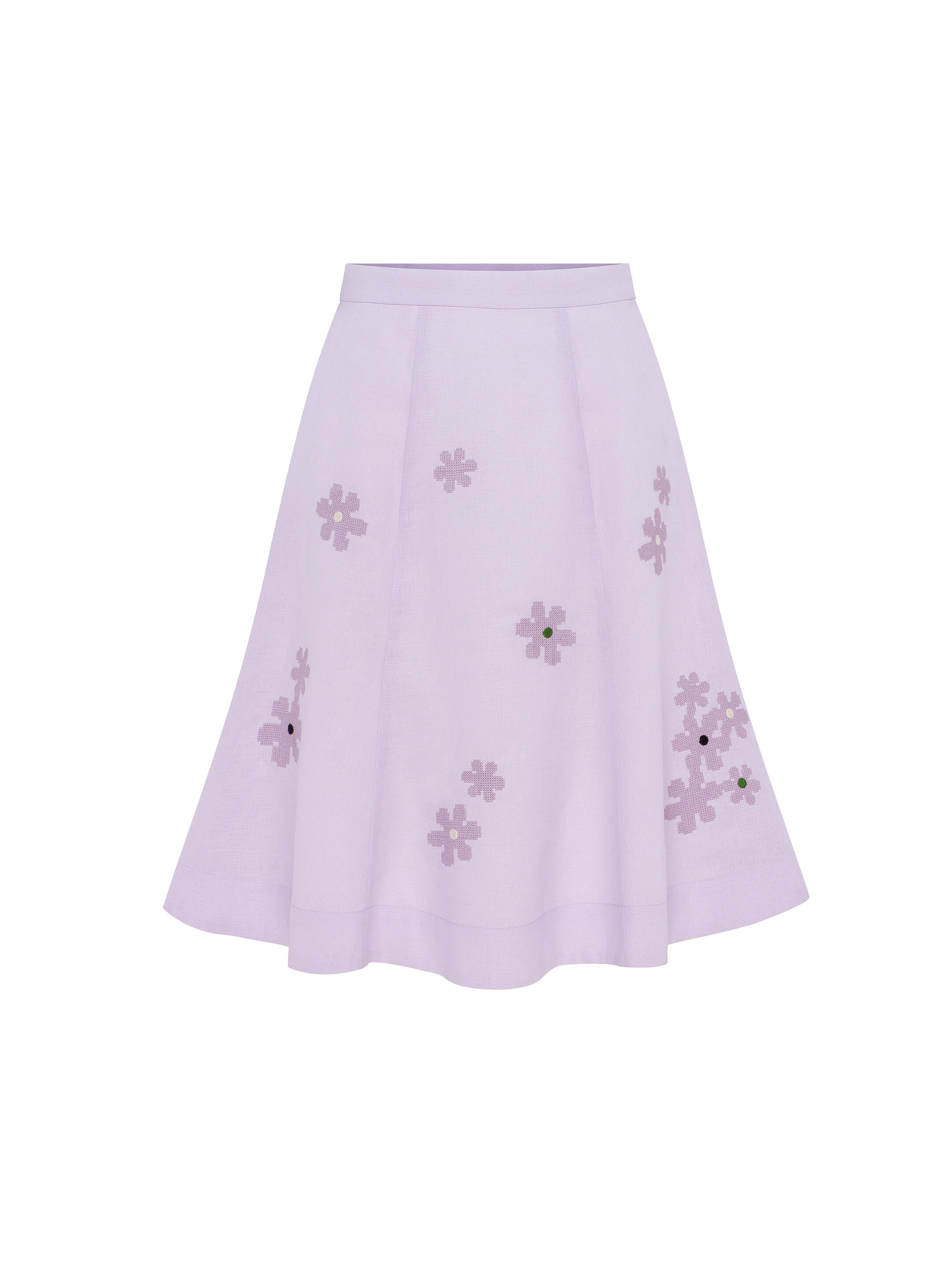 Lilac‑coloured embroidered skirt  “Oda” photo