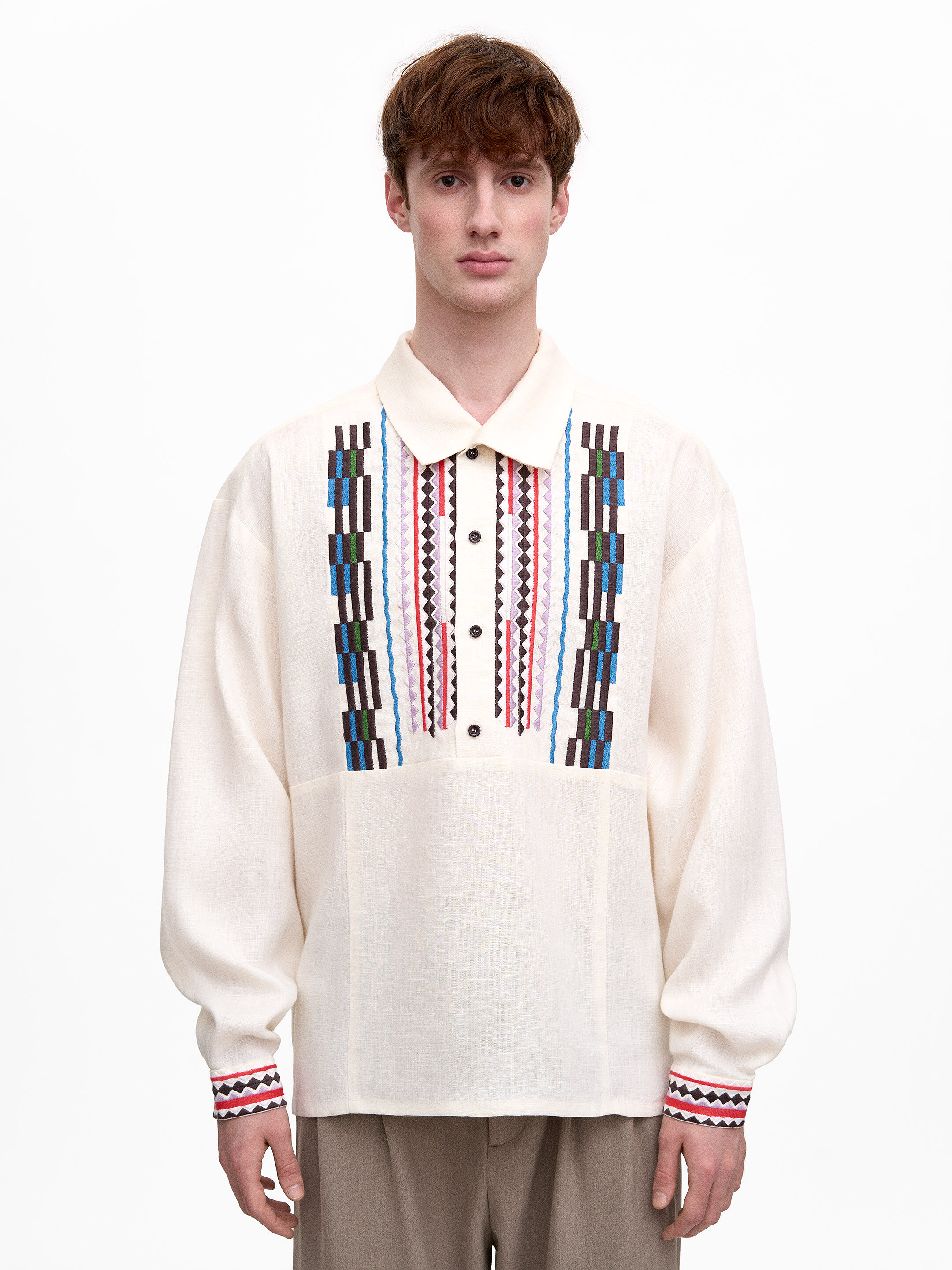 Men’s embroidered shirt  “Deren” Buy