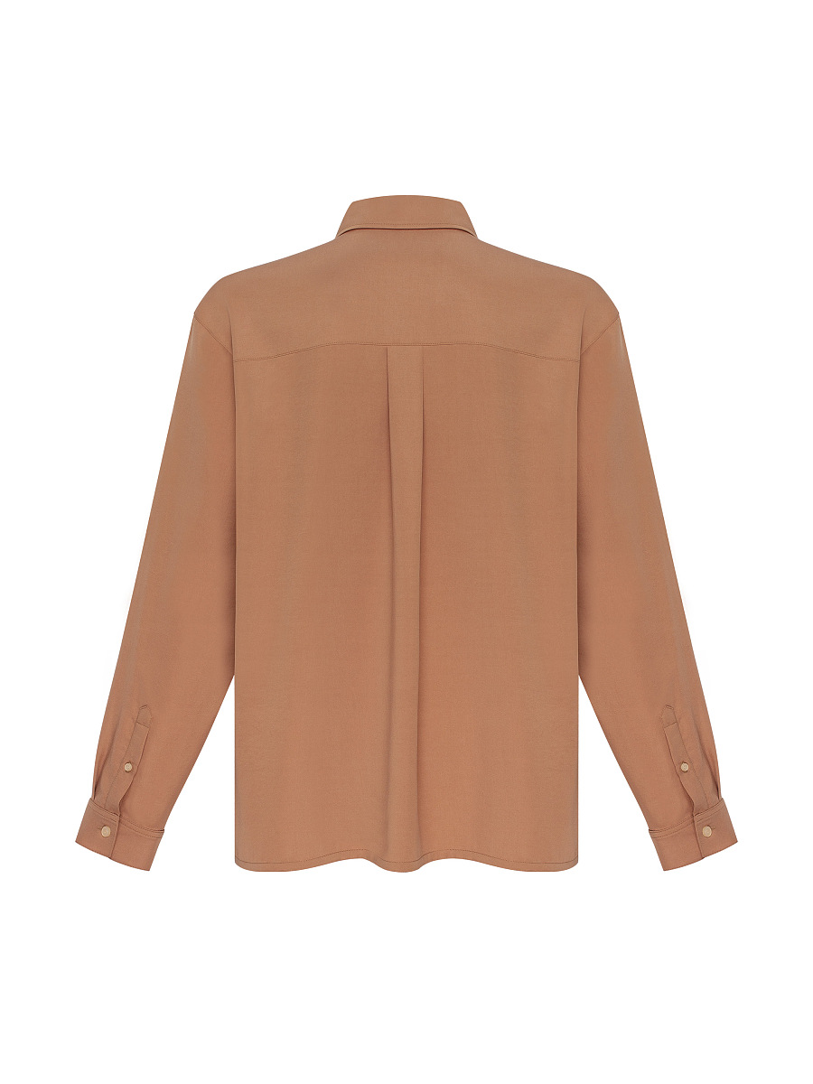 Light Embroidered Shirt "Khvylia sandy" [0]