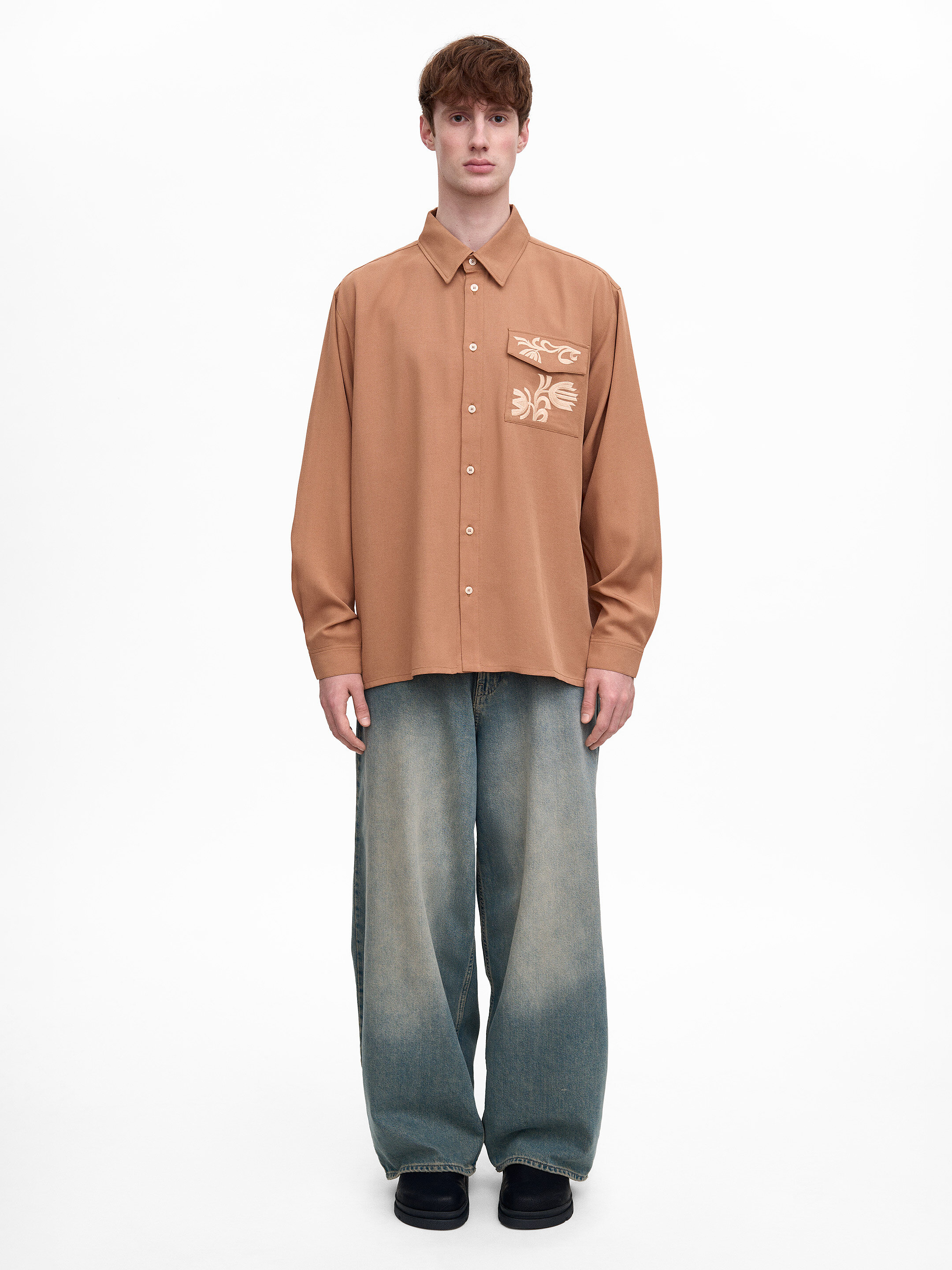 Light Embroidered Shirt "Khvylia sandy" in Ukraine