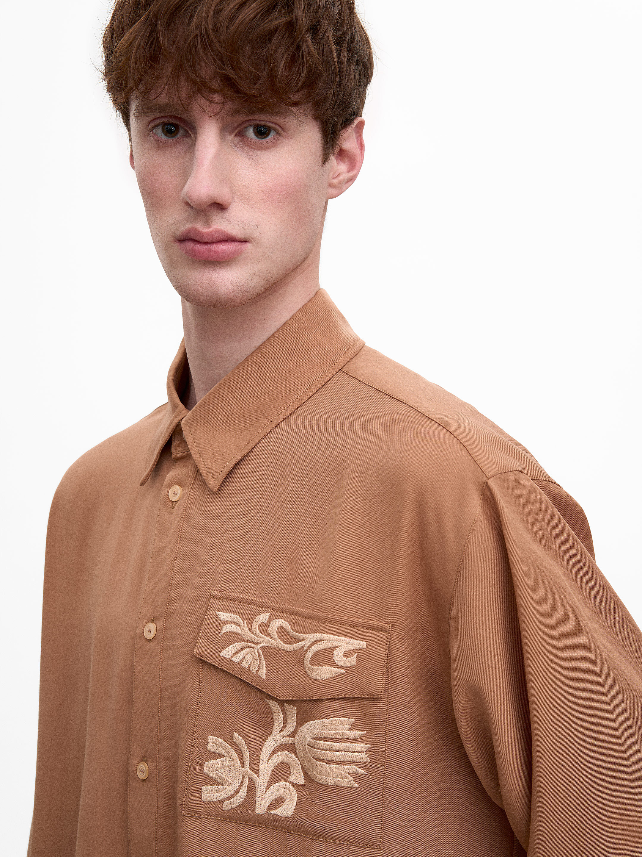 Light Embroidered Shirt "Khvylia sandy" cheap