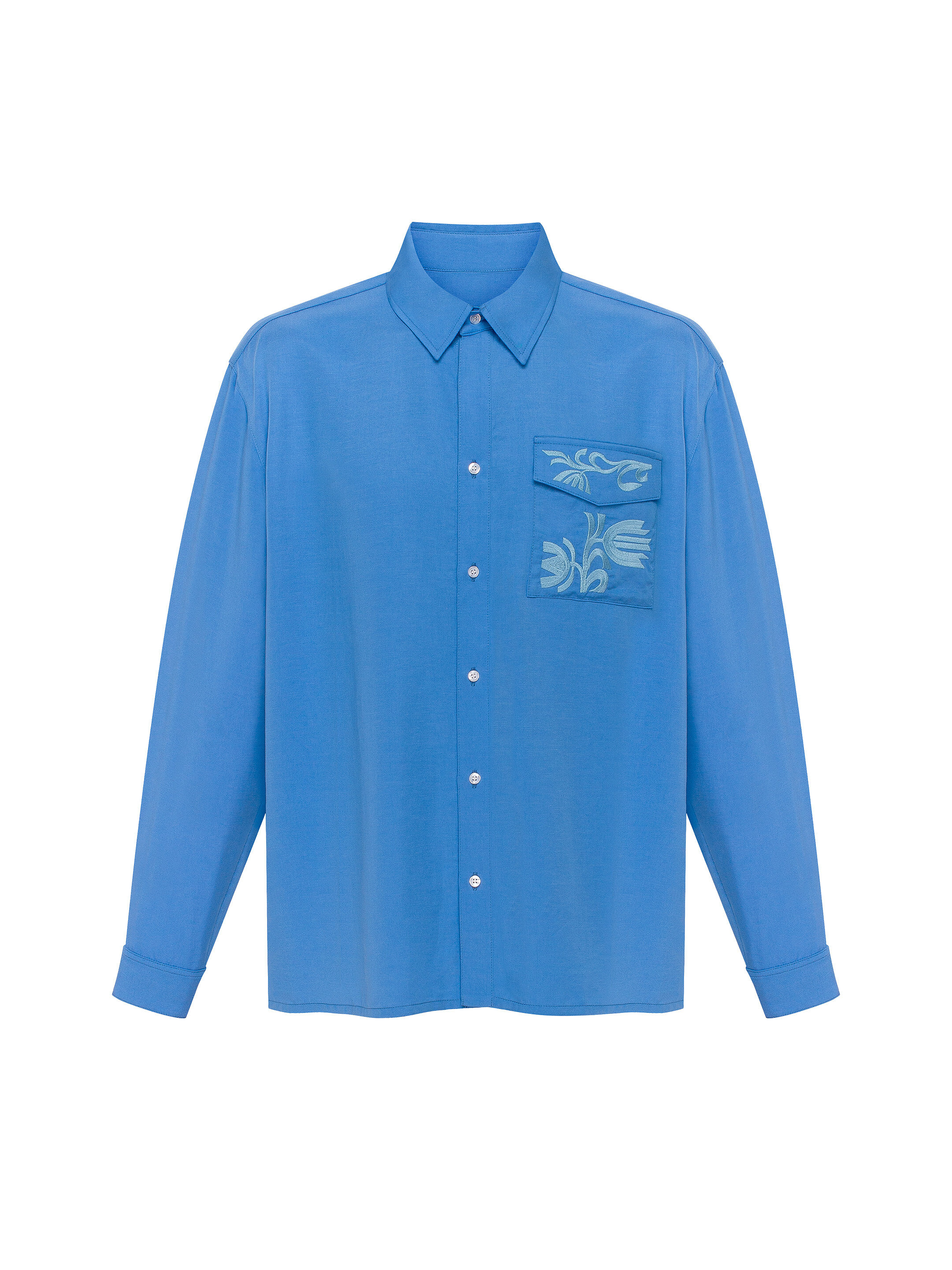Light Embroidered Shirt "Khvylia Blue" choose
