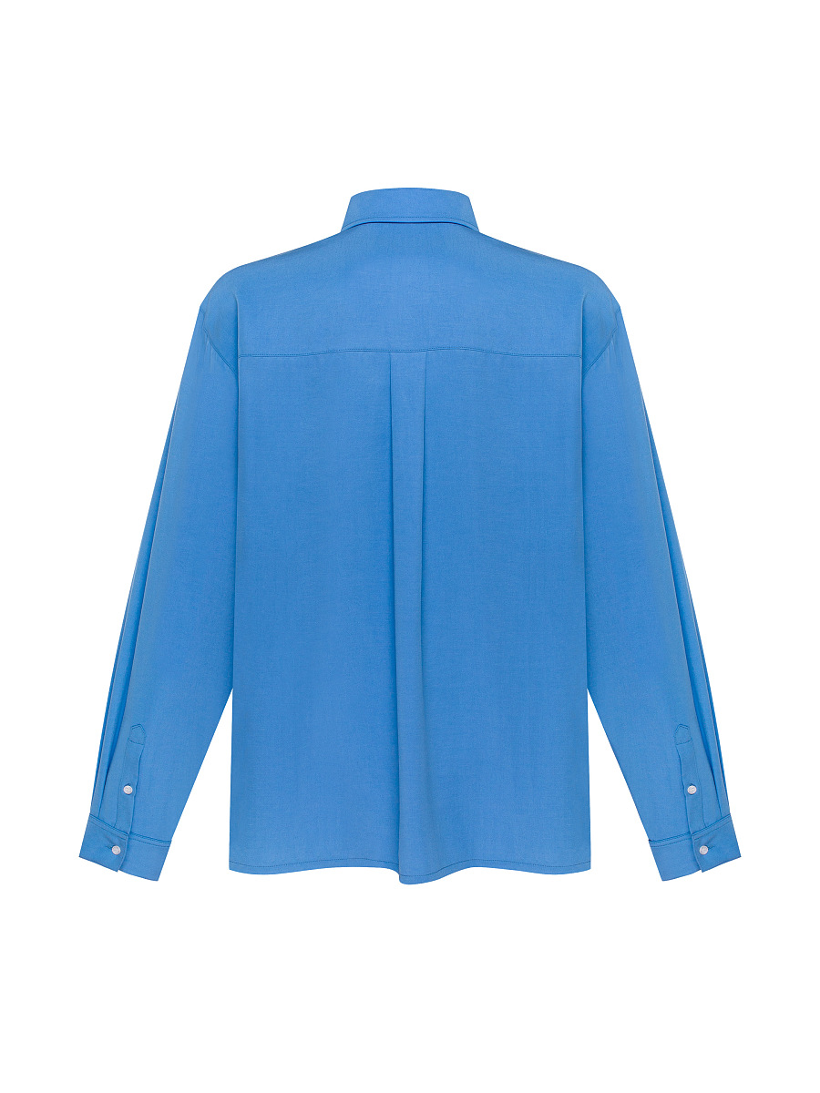 Light Embroidered Shirt "Khvylia Blue" [0]