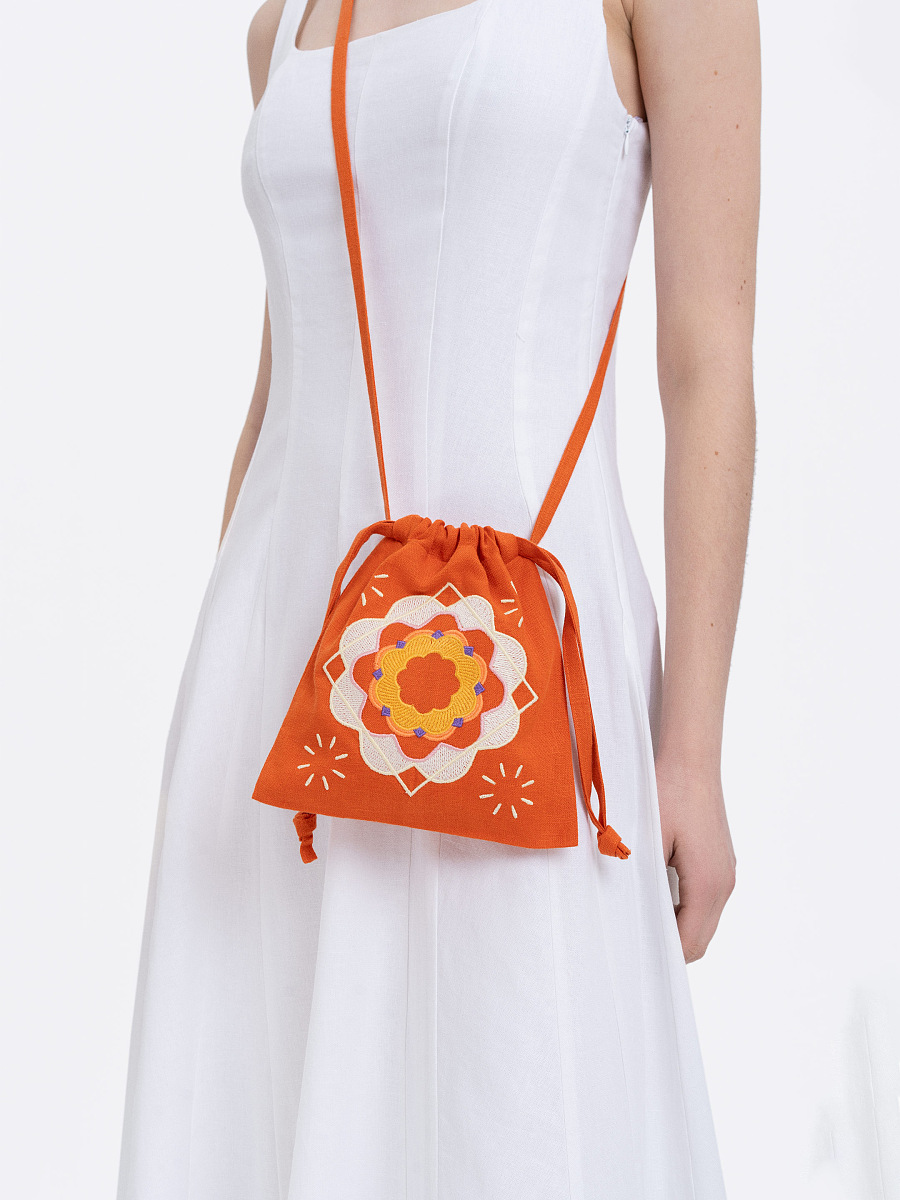 Orange drawstring bag “Peliustka” [0]