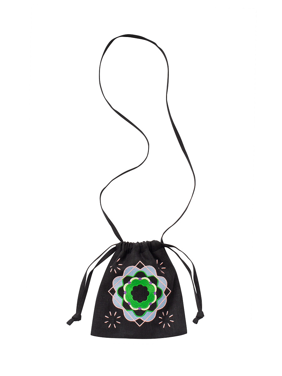 Dark drawstring bag “Peliustka” [0]