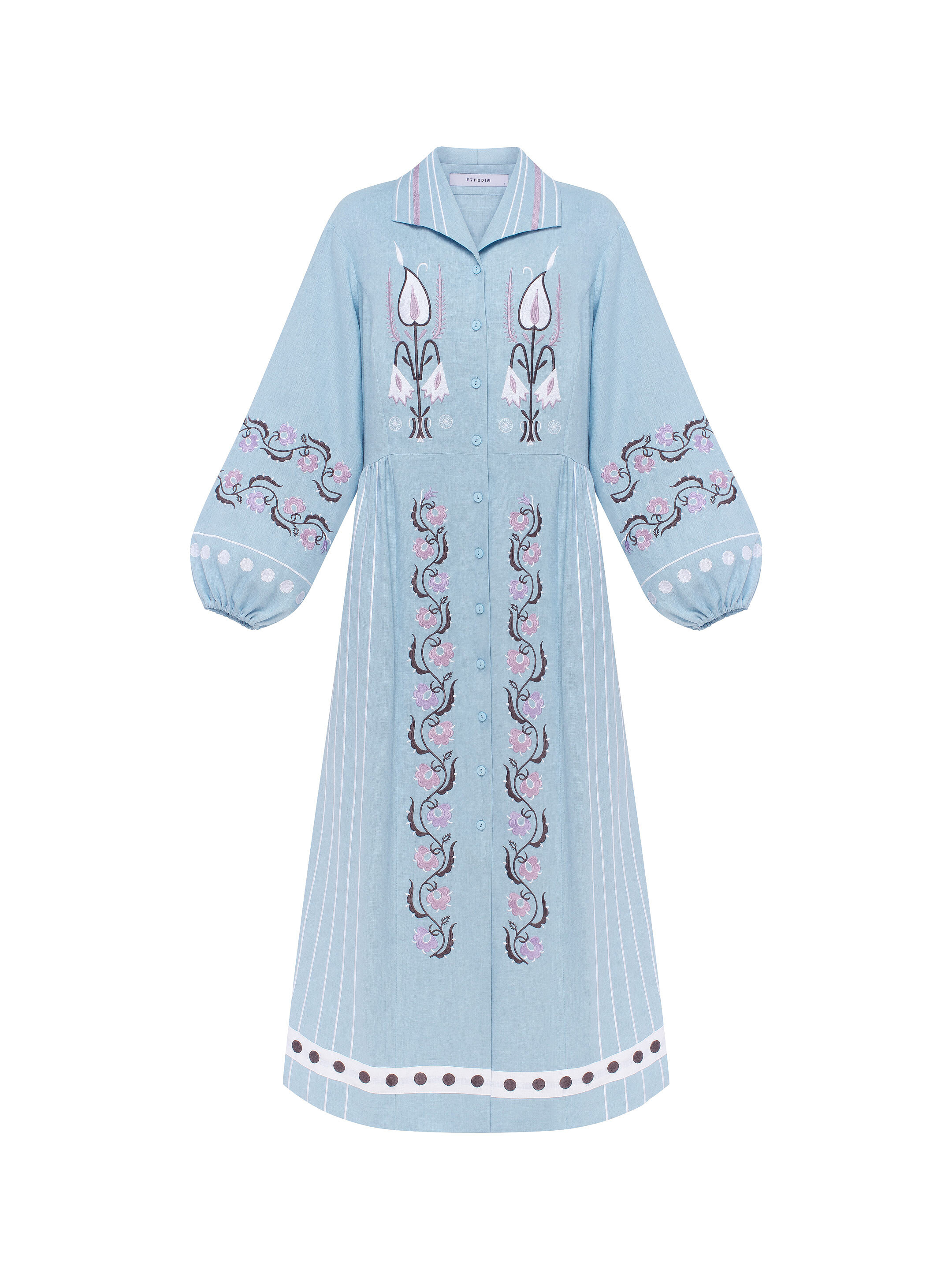 Long dress in light blue "Adaviie" fitting
