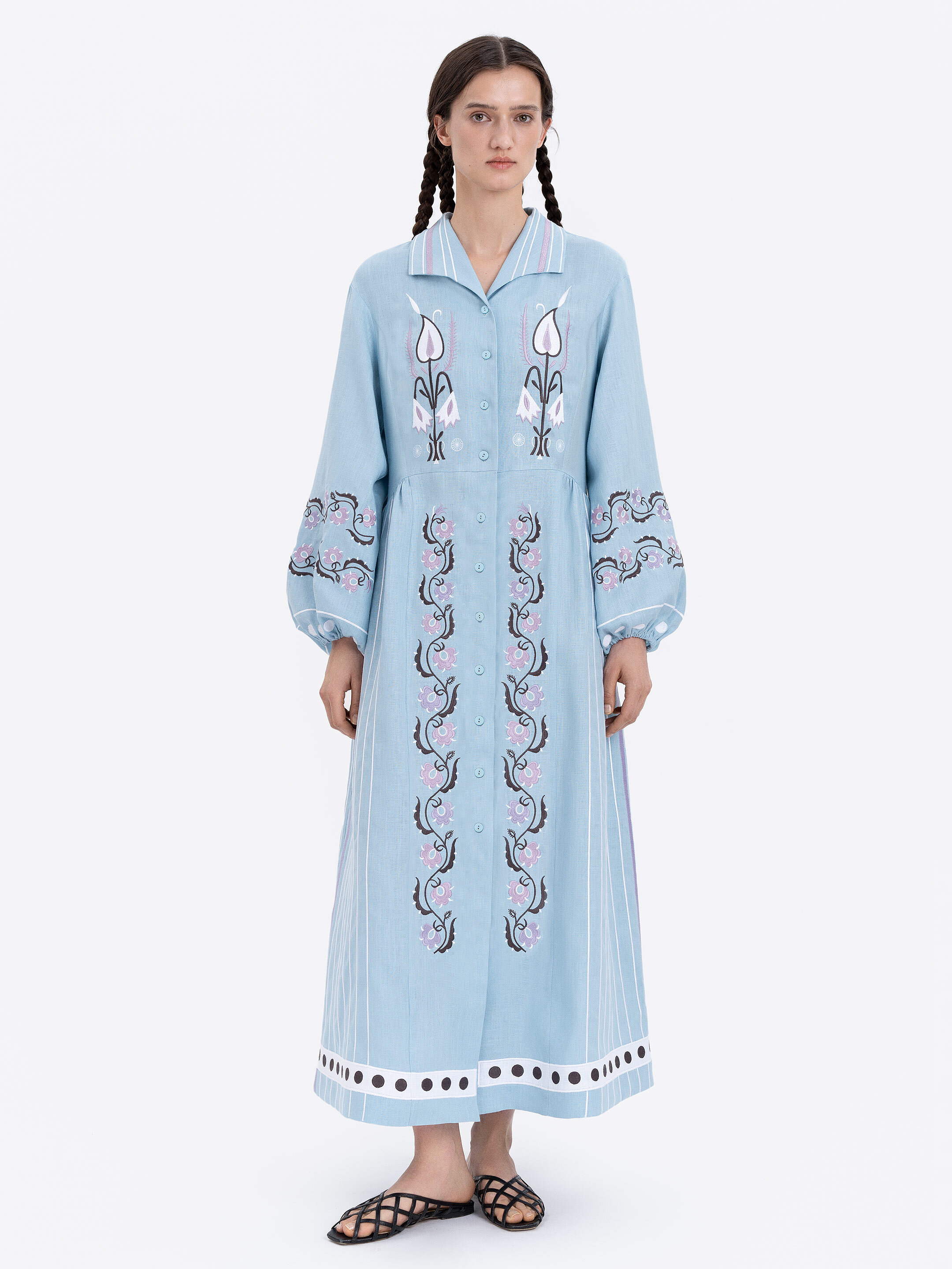 Long dress in light blue "Adaviie" Buy