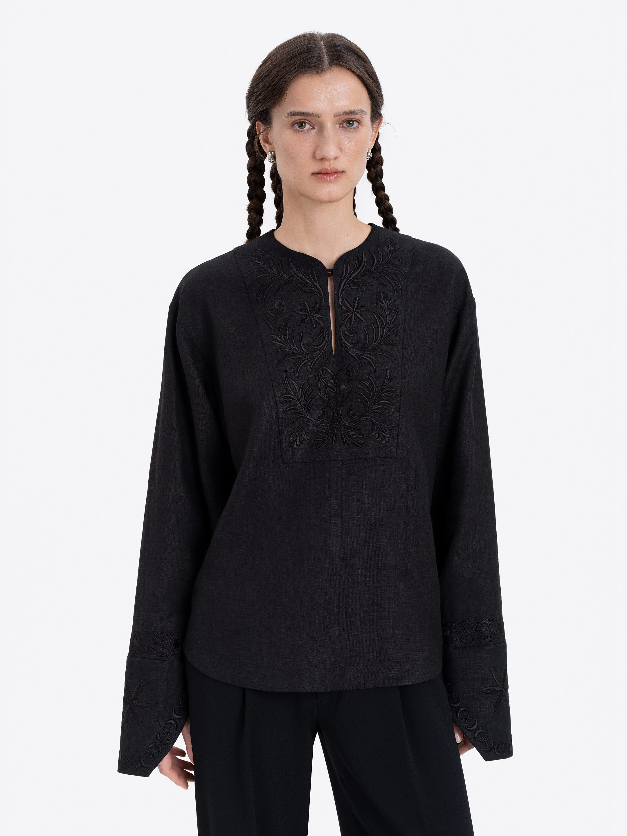 Linen embroidered shirt "Ornamenty Lesi" Buy