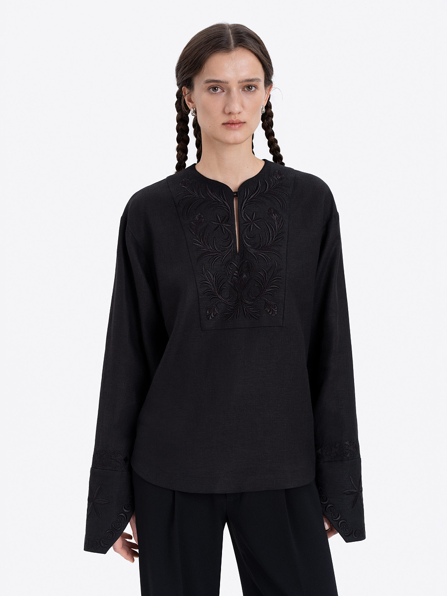 Linen embroidered shirt "Ornamenty Lesi" [0]