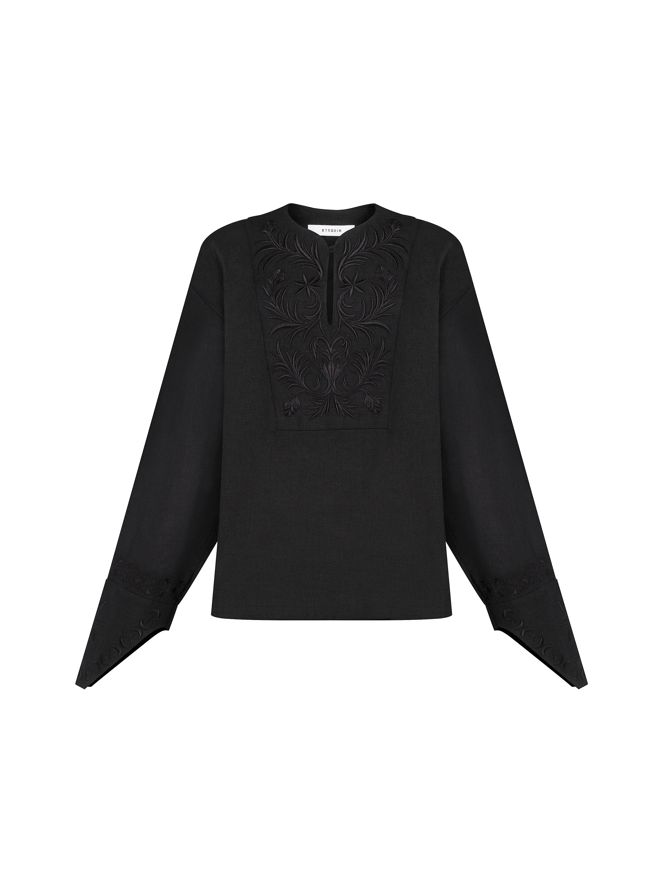Linen embroidered shirt "Ornamenty Lesi" sizes