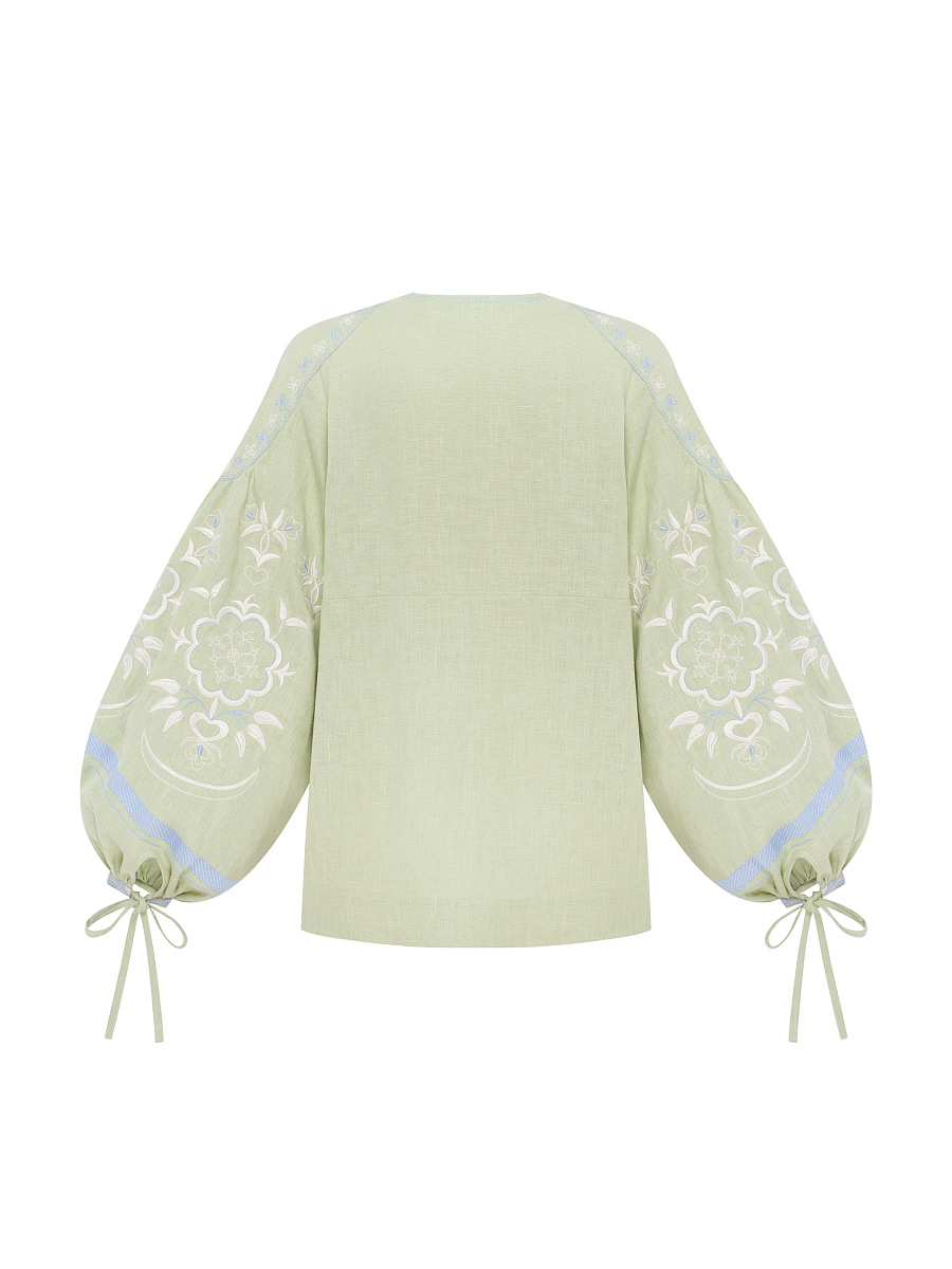 Linen blouse "Ornek" in Soft Green [0]