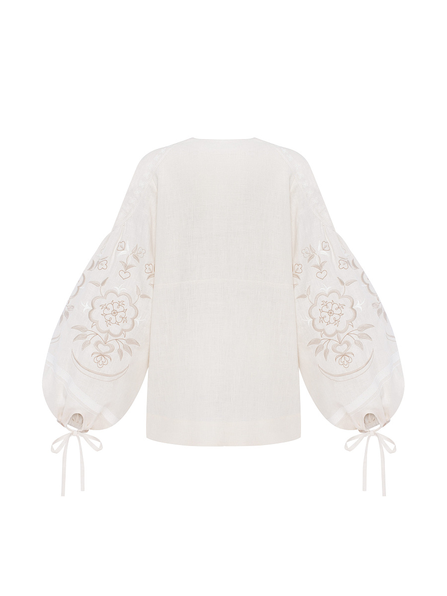 Linen blouse "Ornek" in Milky White [0]