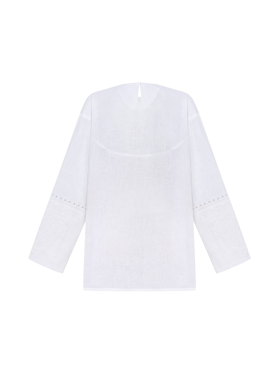White linen embroidered blouse "Fountain of Tears" [0]